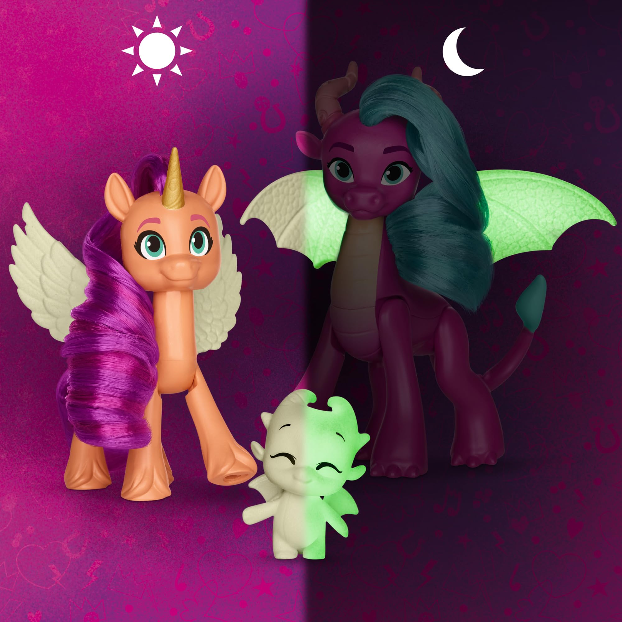 my-little-pony-sunny-dragon-coffret-3-figurines-phosphorescent image 4