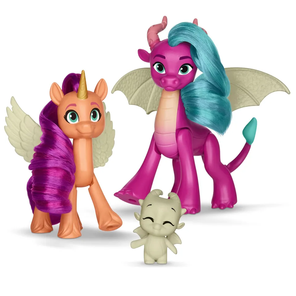 my-little-pony-sunny-dragon-coffret-3-figurines-phosphorescent image 1
