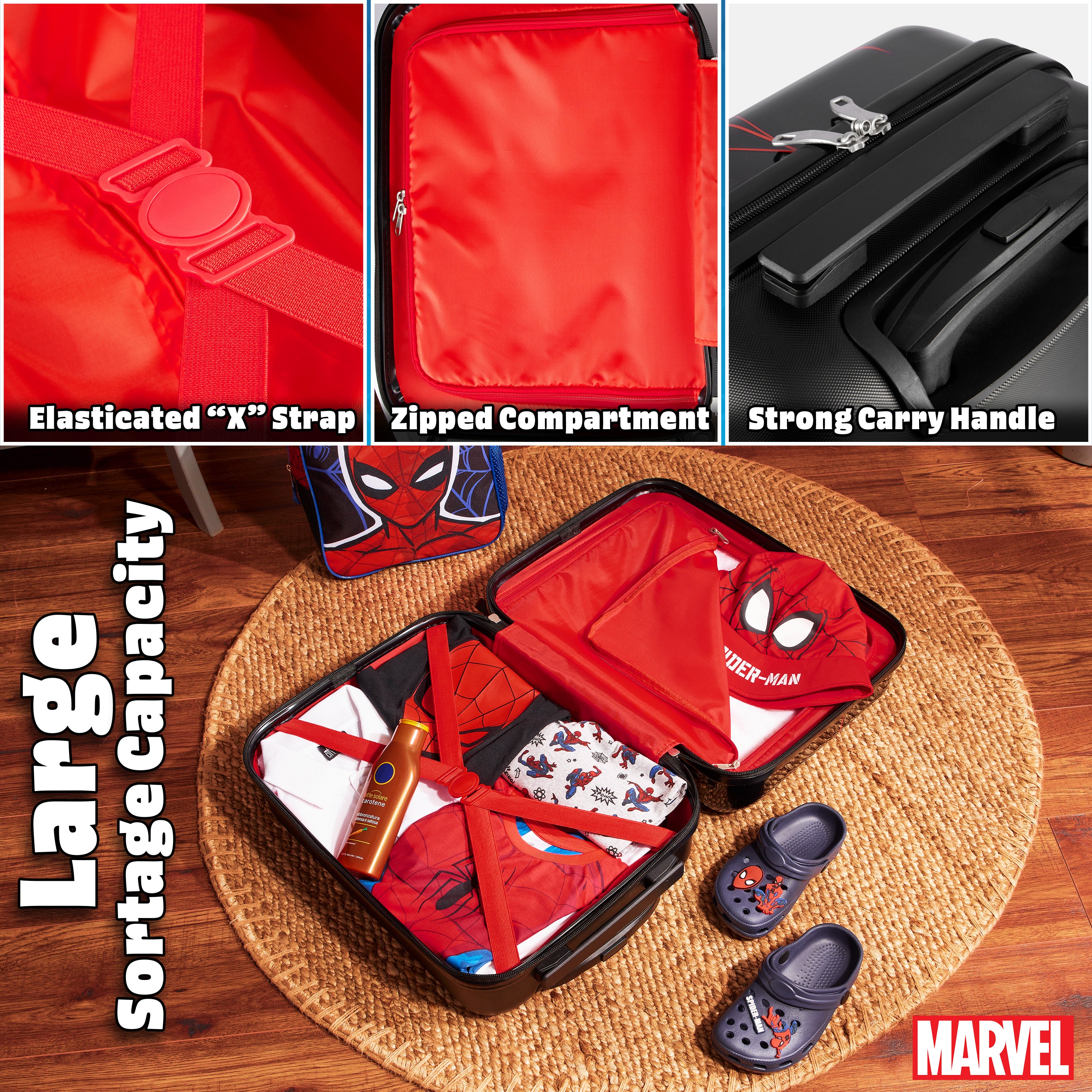 marvel-spiderman-valise-enfant-rigide-30l-4-roues-49x33x22cm image 6