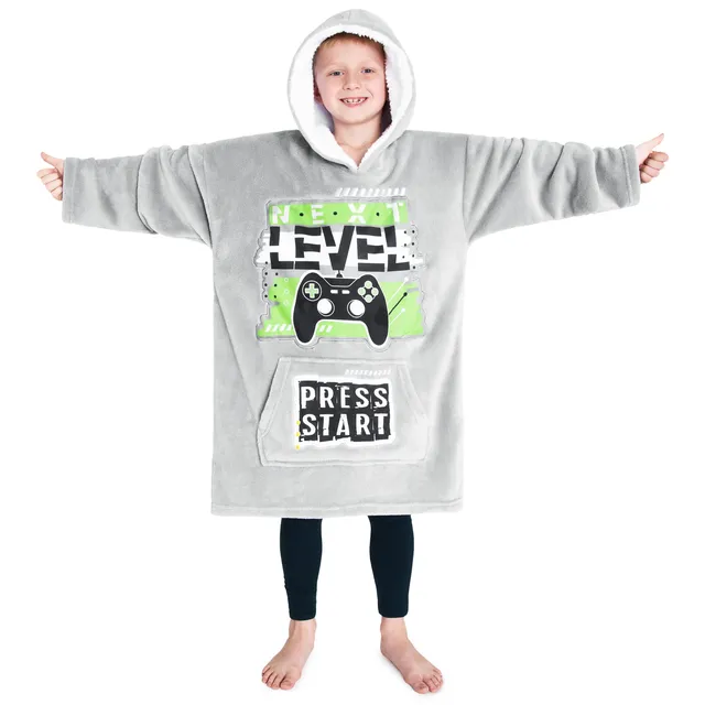 citycomfort-sweat-plaid-hoodie-blanket-gamer-enfant-polaire image 1