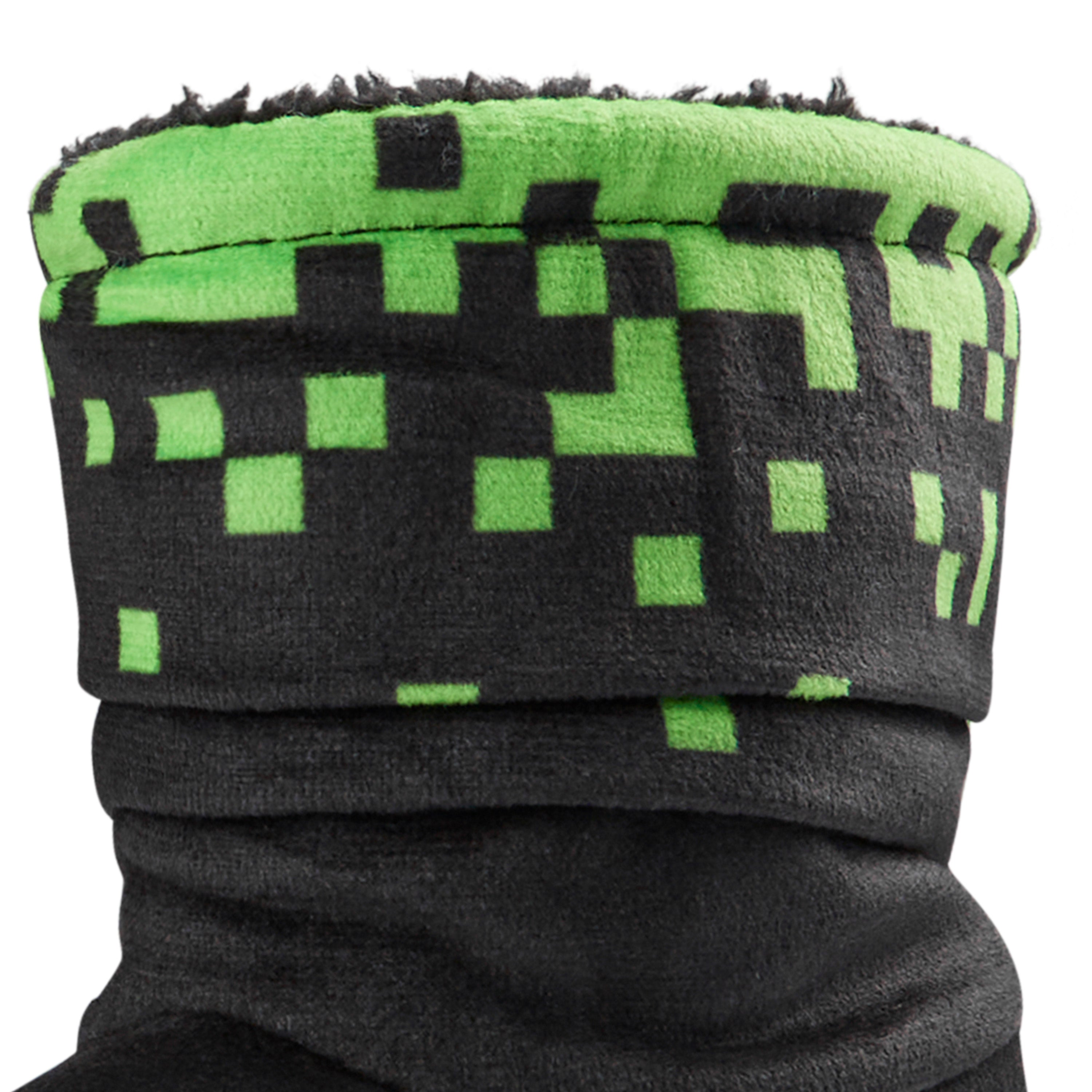 minecraft-bottines-chaussons-enfant-gamer-fourr-es-antidesrapantes image 3