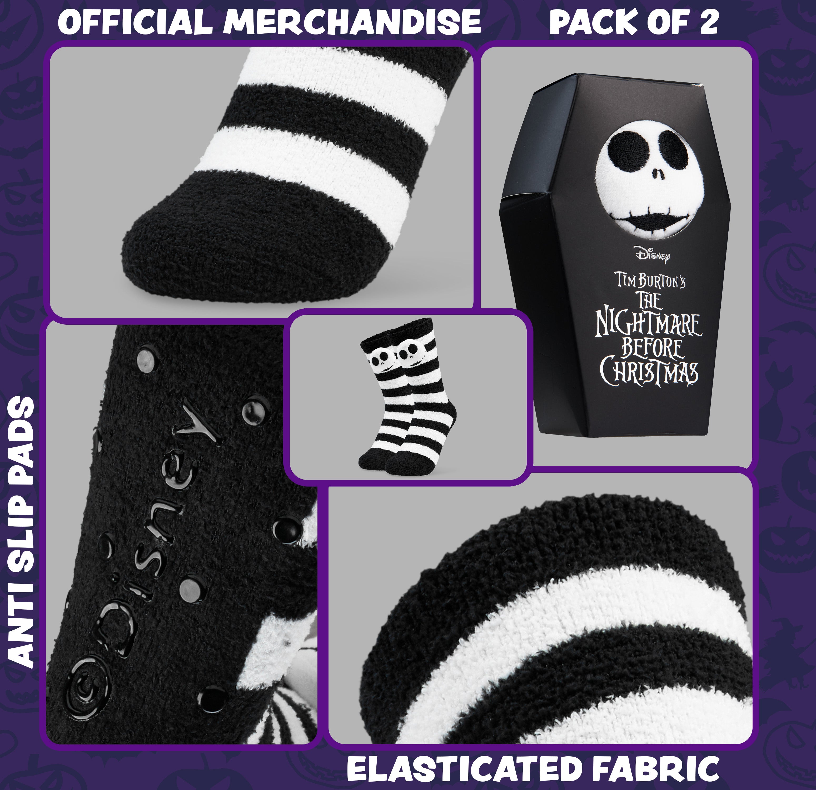 disney-jack-skellington-chaussettes-pilou-femme-antid-rapantes image 4