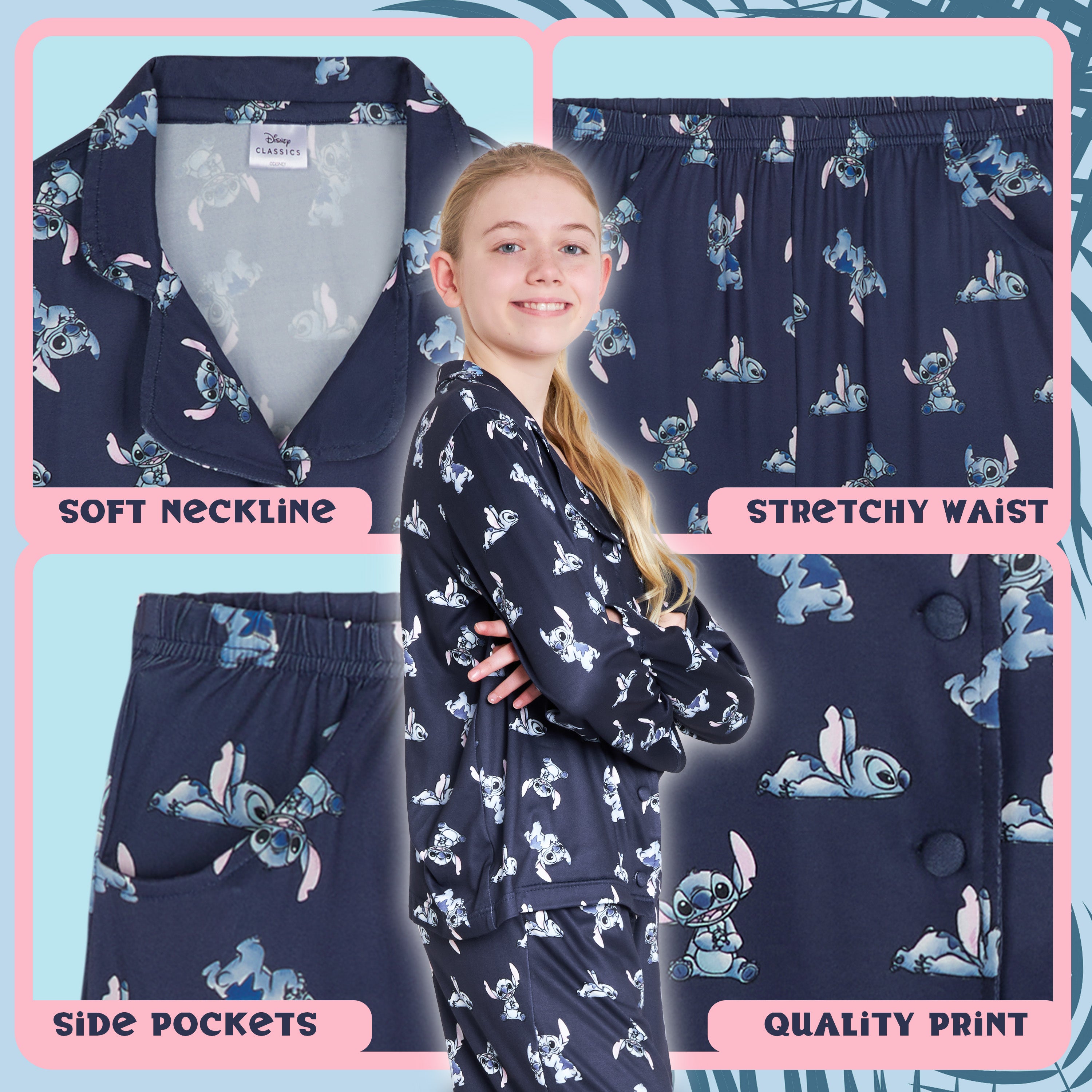disney-stitch-pyjama-fille-long-2-pi-ces-9-10-ans image 4