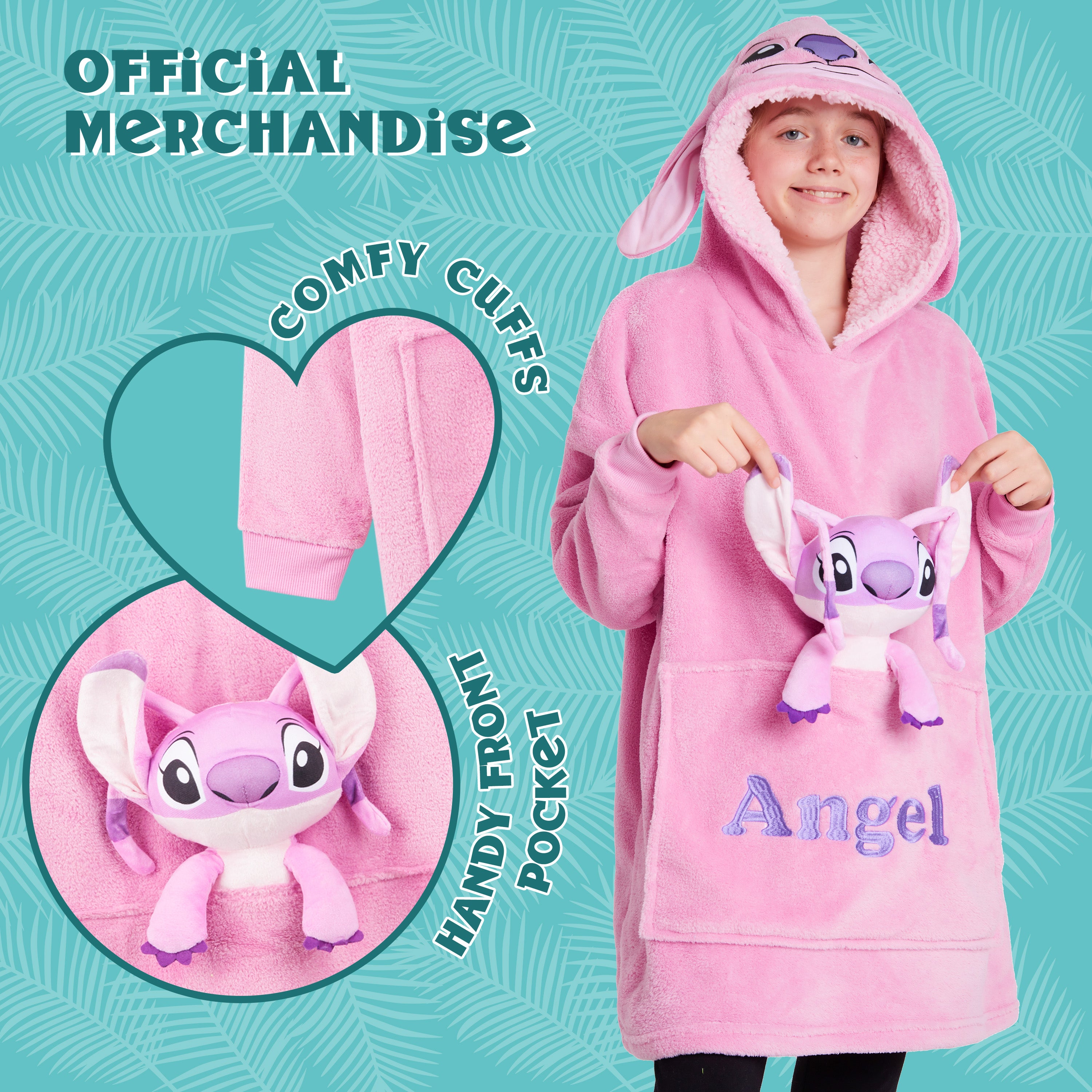 get-trend-boys-plaid-stitch-polaire-angel-rose-avec-peluche image 5