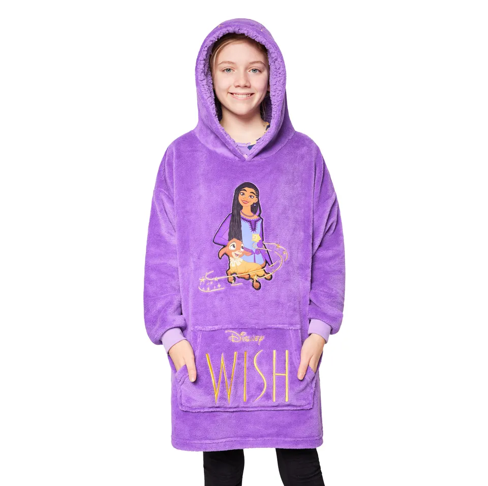 get-trend-boys-disney-wish-sweat-plaid-enfant-oversize-polaire image 1