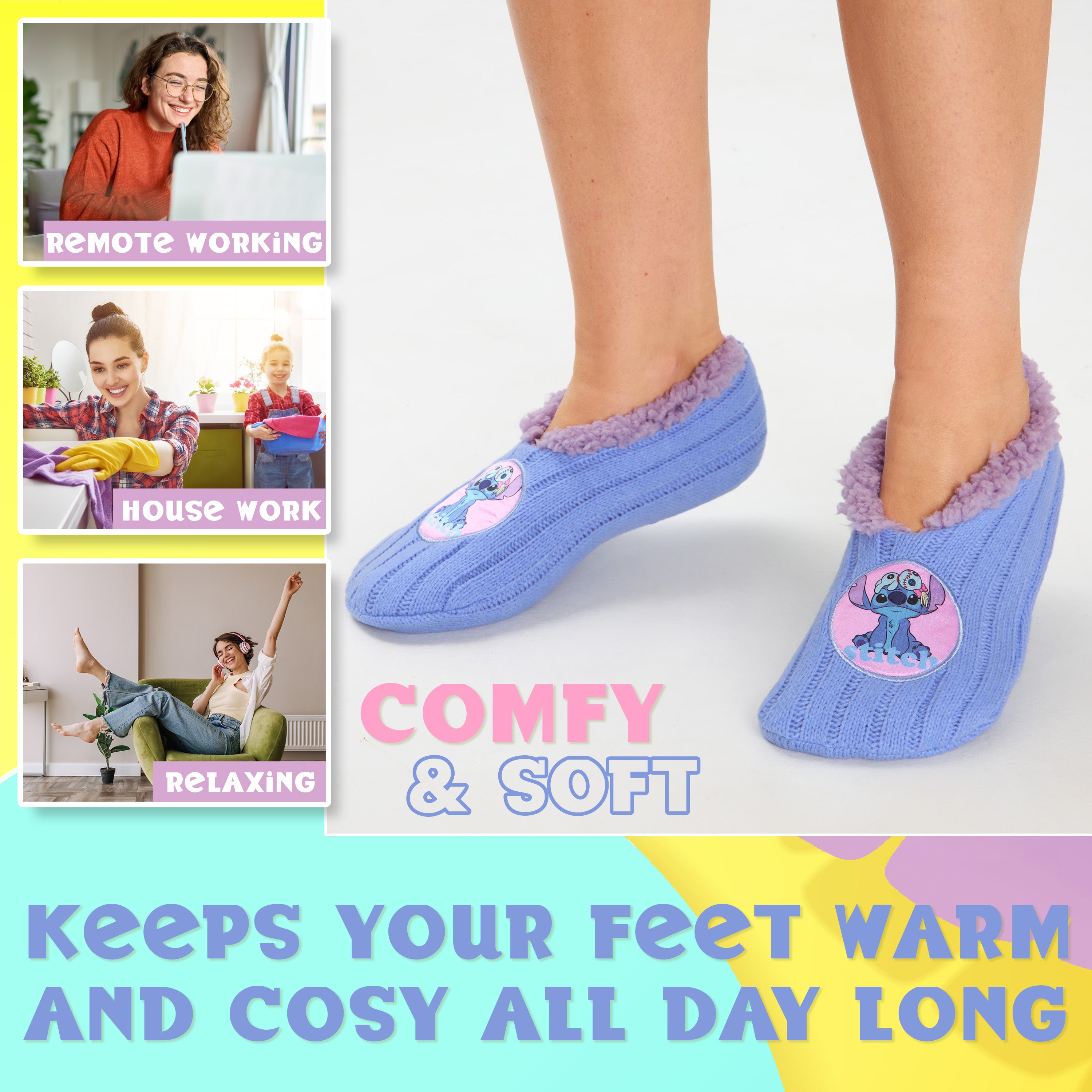 disney-ballerines-chaussons-femme-sherpa-antid-rapant image 3