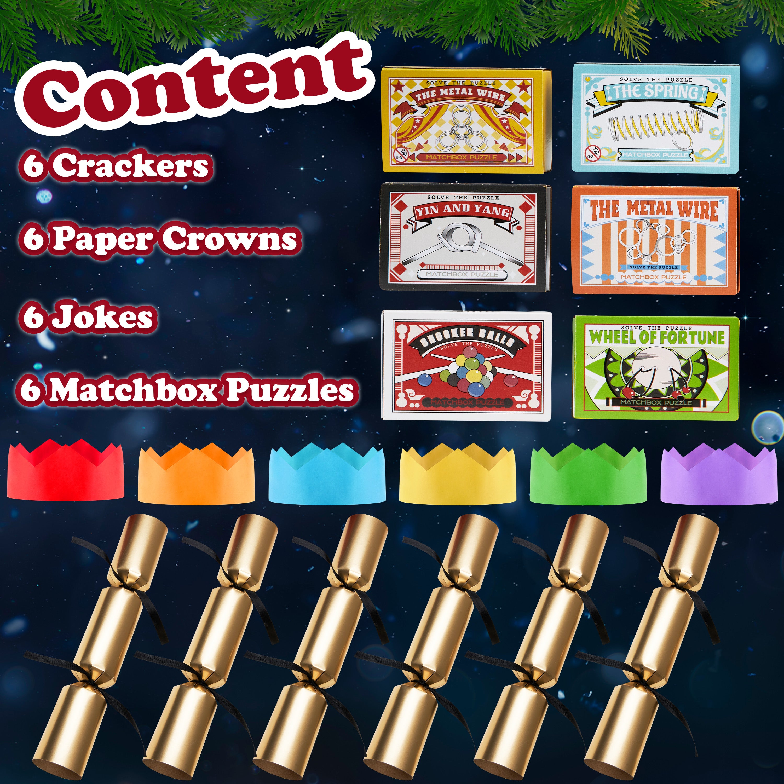 kreativekraft-crackers-no-l-lot-de-6-jouets-chapeaux-blagues image 6