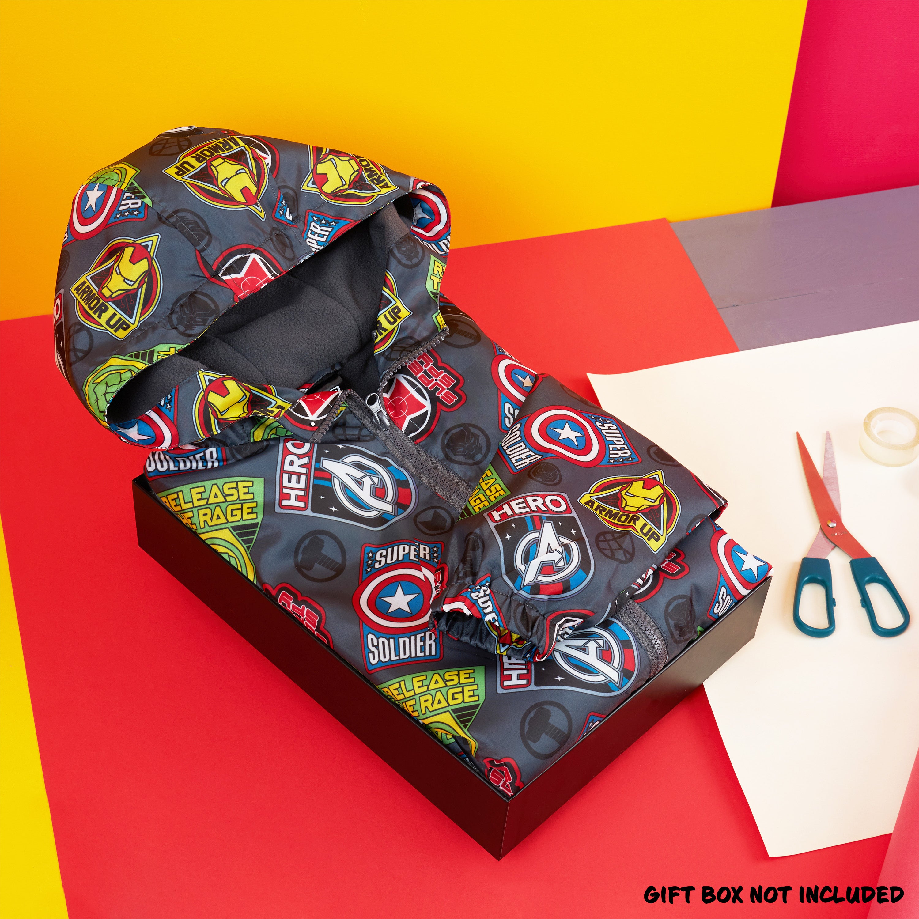 marvel-avengers-veste-imperm-able-gar-on-polaire-spiderman-7-8-ans image 2