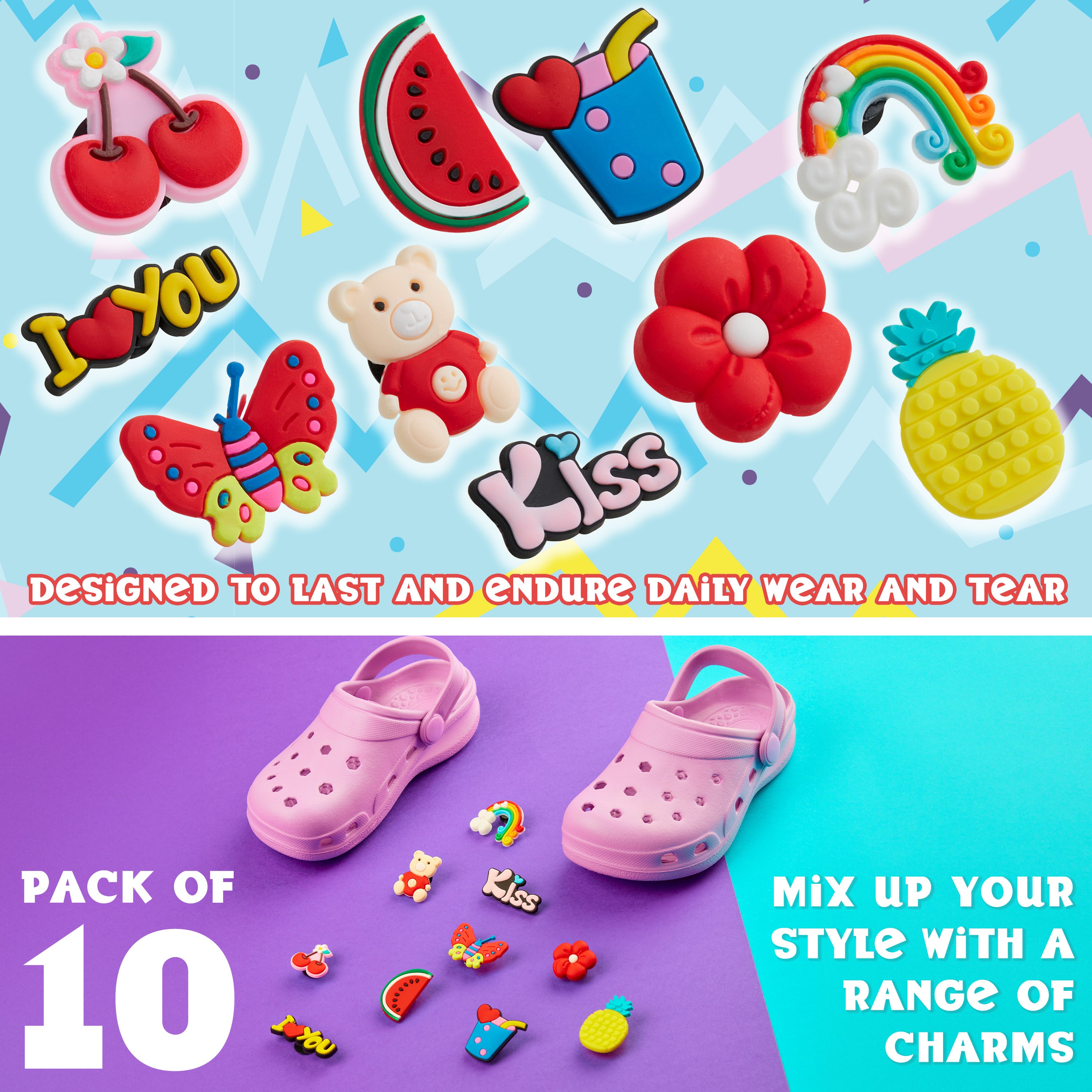 citycomfort-clog-charms-breloques-sabot-lot-10-rouge image 6