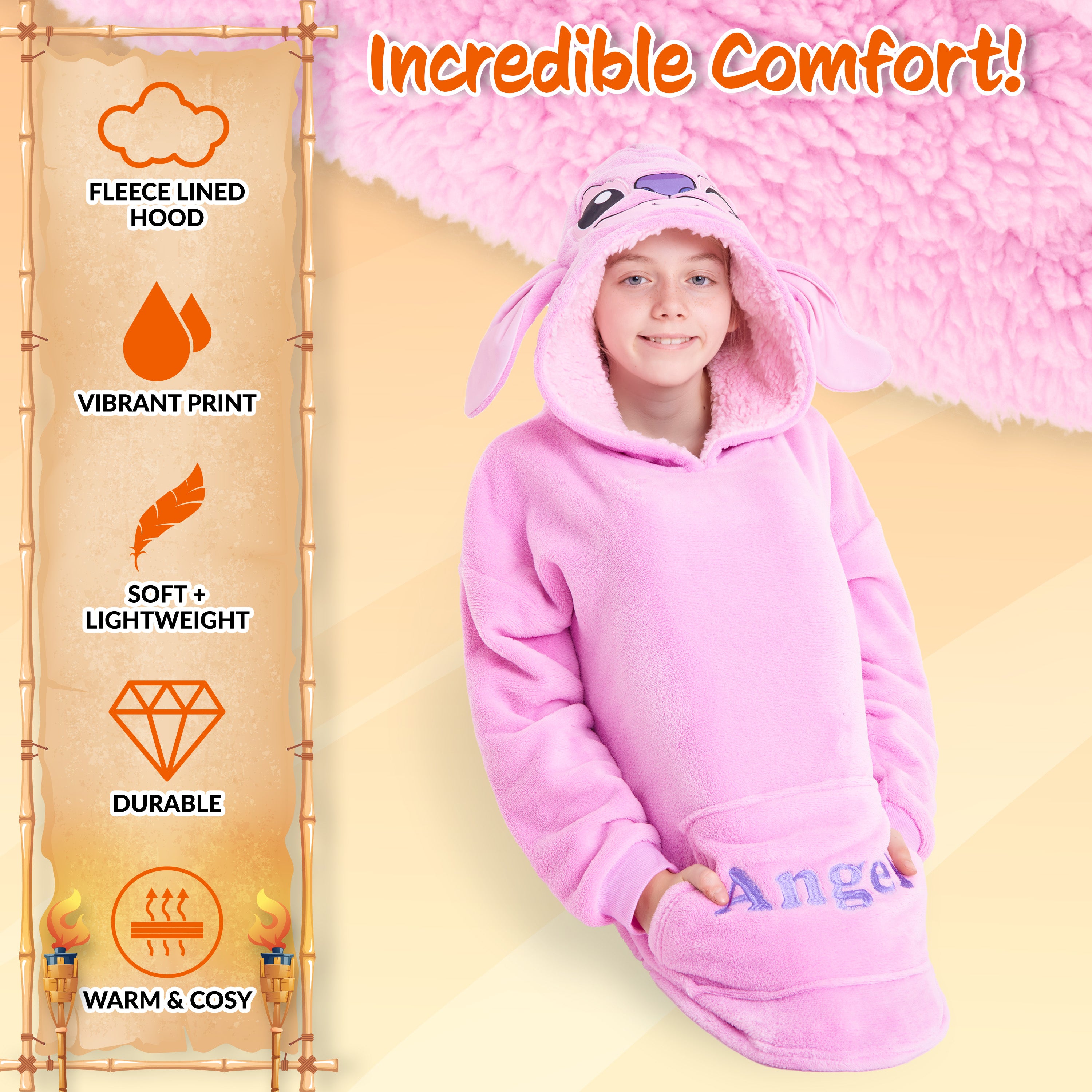 disney-stitch-plaid-capuche-enfant-angel-polaire image 4