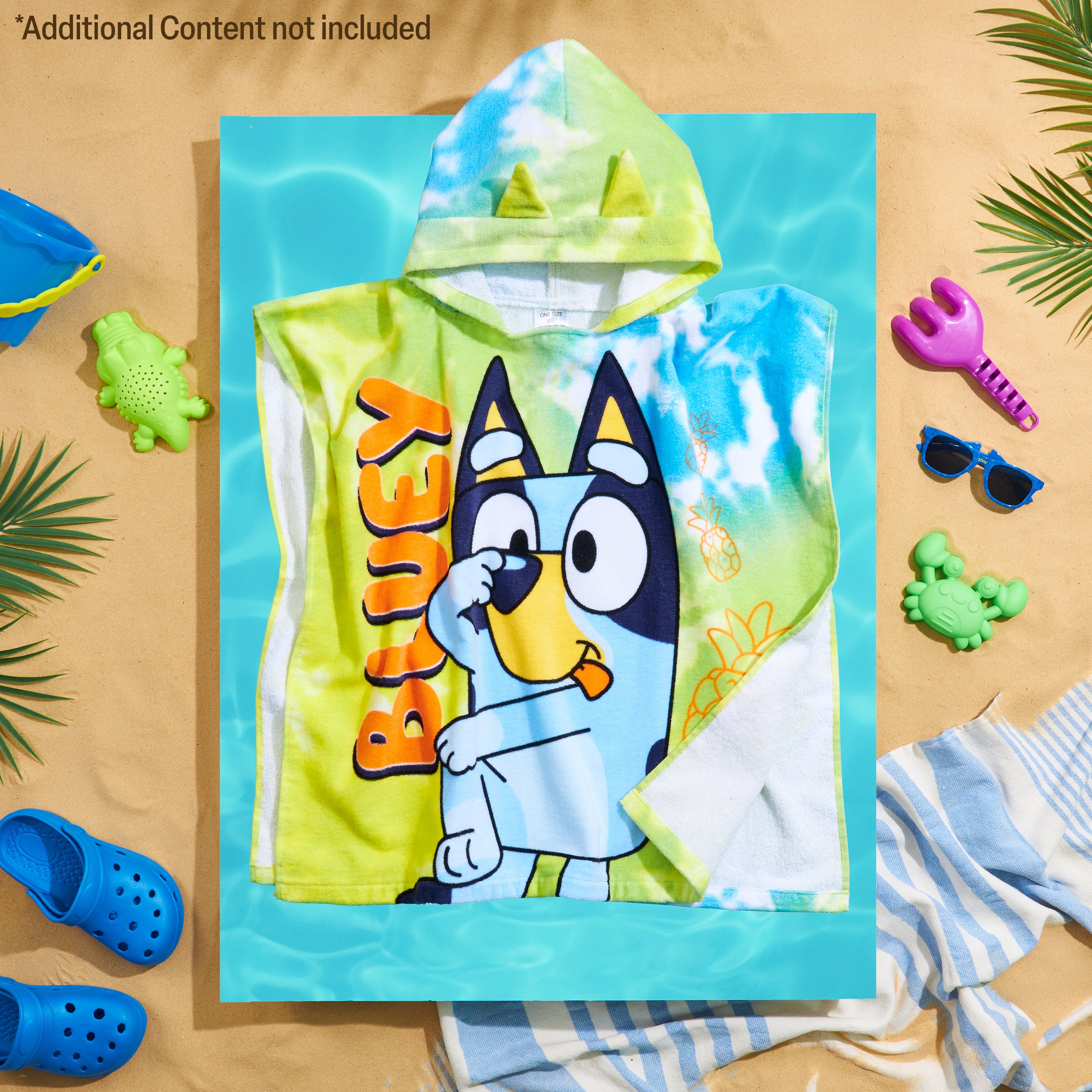 bluey-poncho-de-bain-enfant-capuche-coton-3-8-ans-multicolore image 5