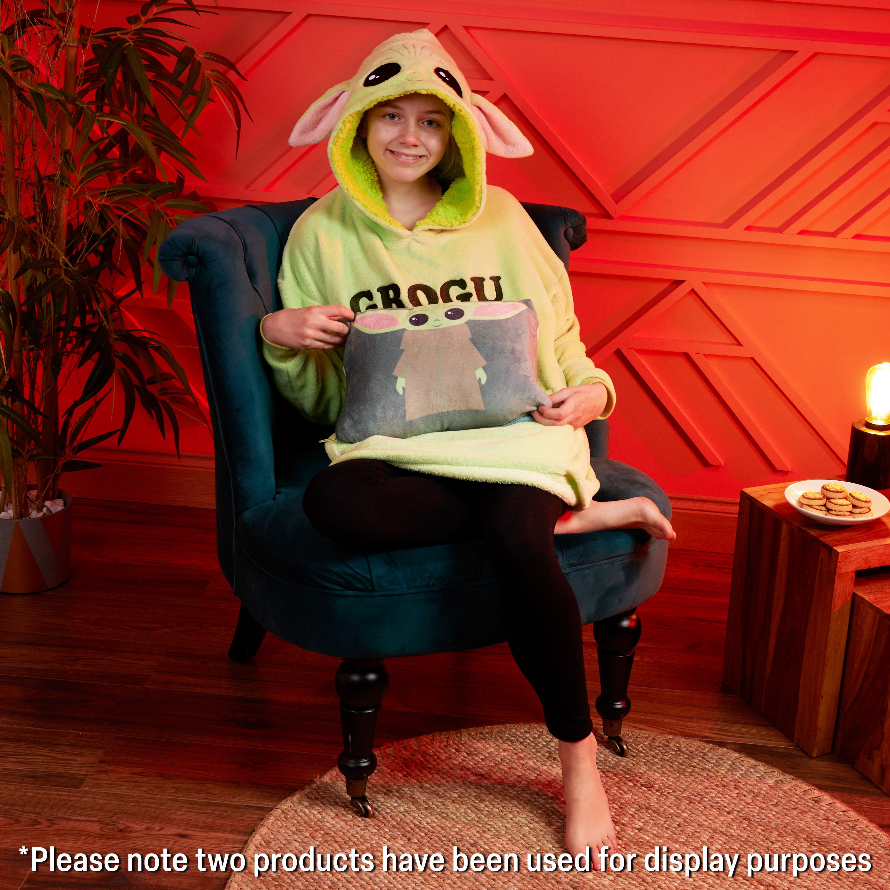disney-baby-yoda-sweat-plaid-enfant-oversize-2-en-1-polaire image 2