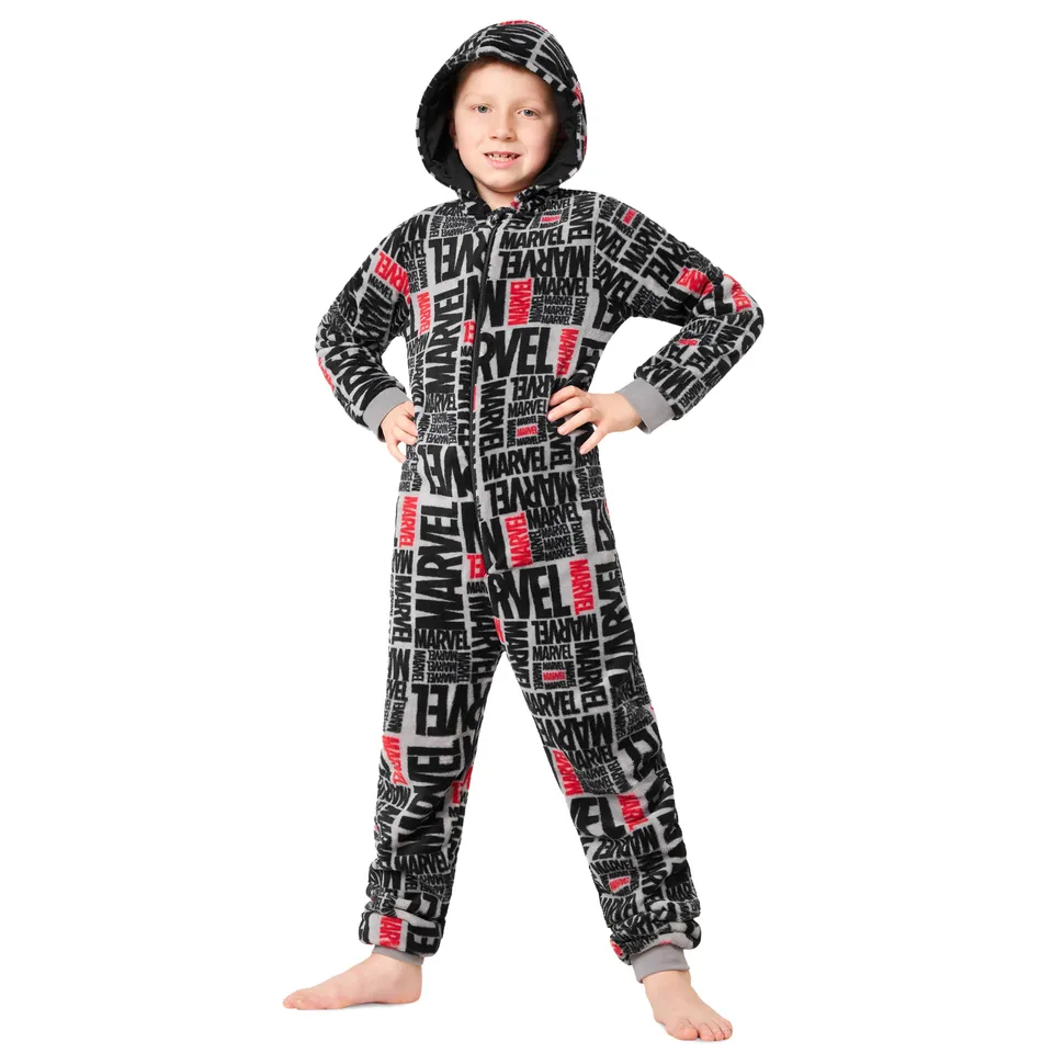 marvel-combinaison-pilou-gar-on-polaire-capuche-9-10-ans image 1