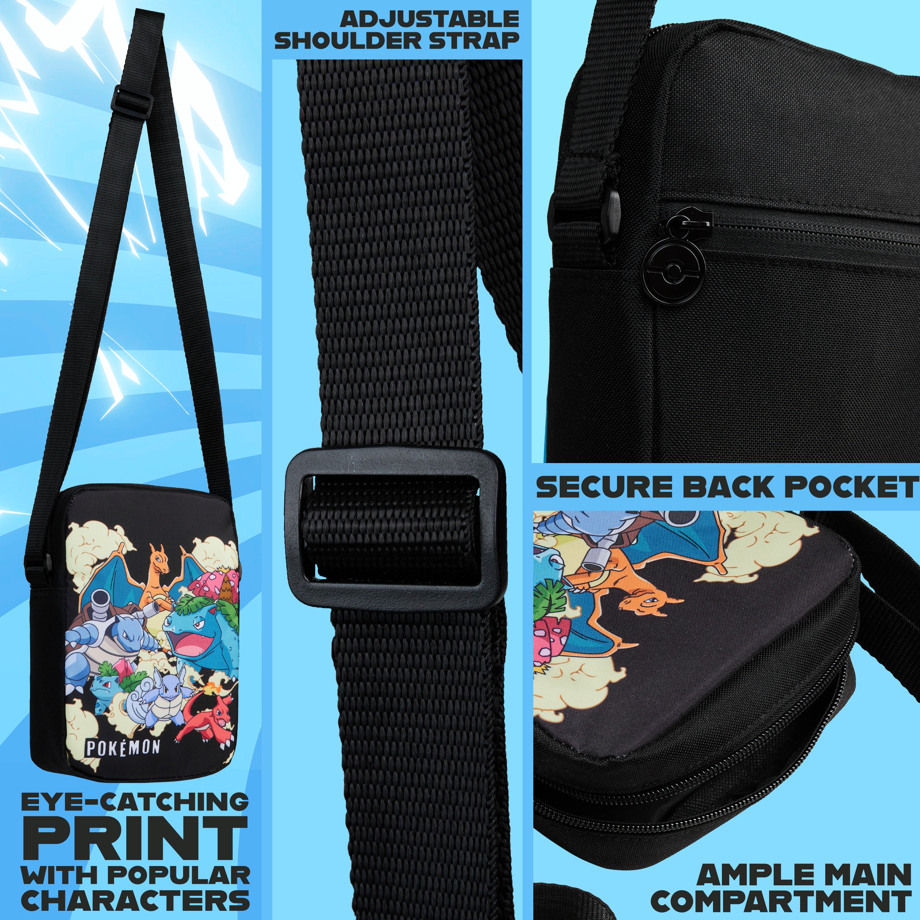 pok-mon-sac-bandouli-re-enfant-pikachu-gengar image 4