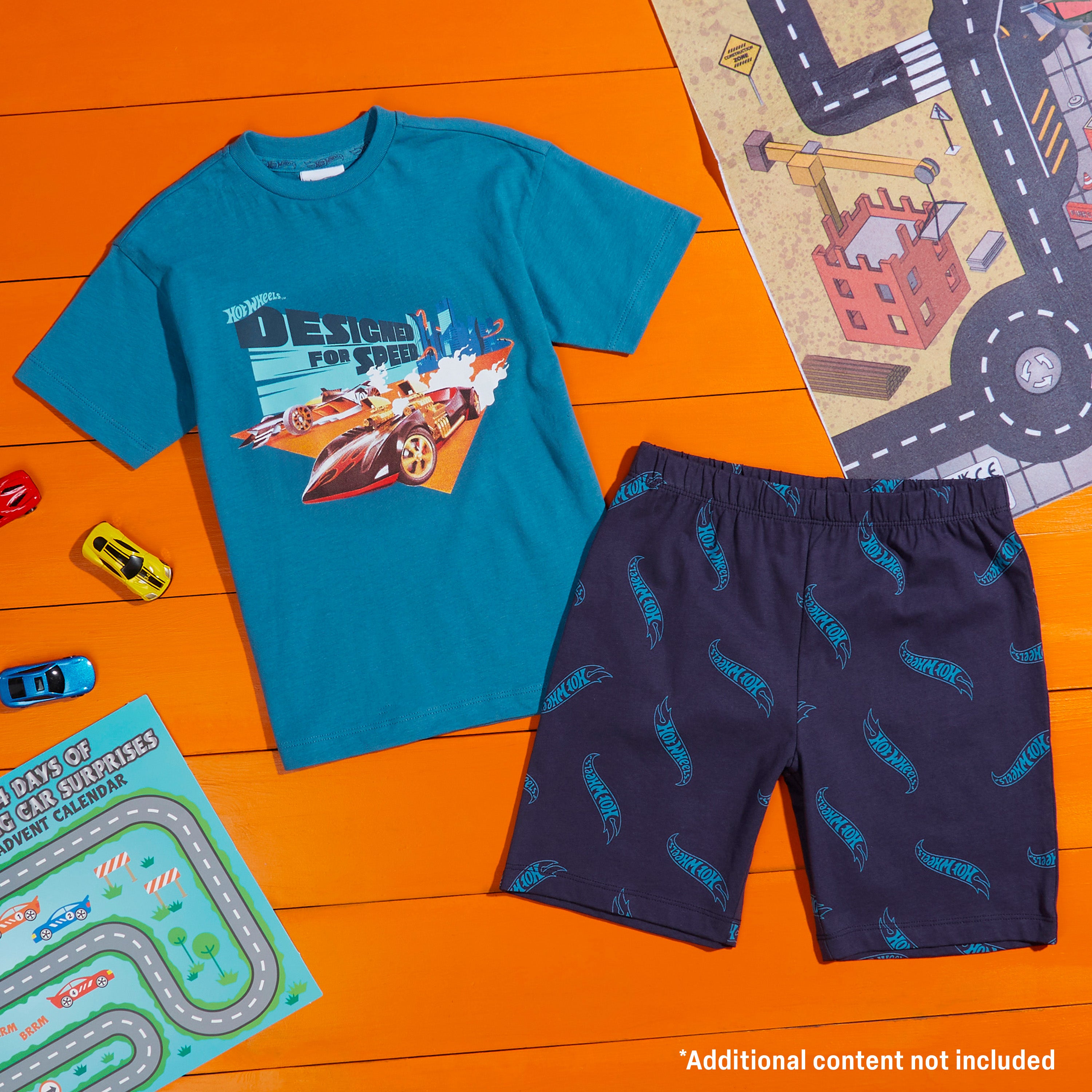 hot-wheels-pyjama-court-coton-bleu-gar-on-7-8-ans-2-pi-ces image 2