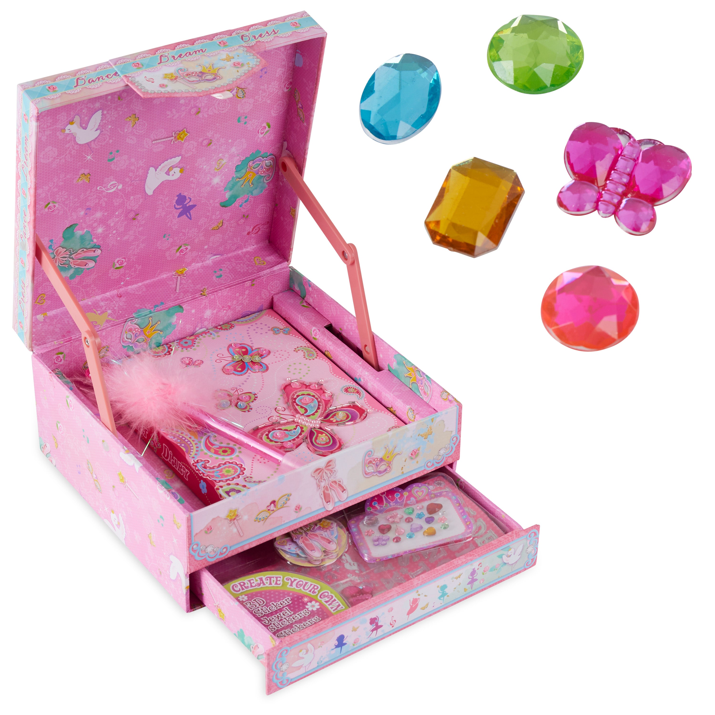journal-fille-papillon-coffret-diy-avec-stylo-peluche image 4