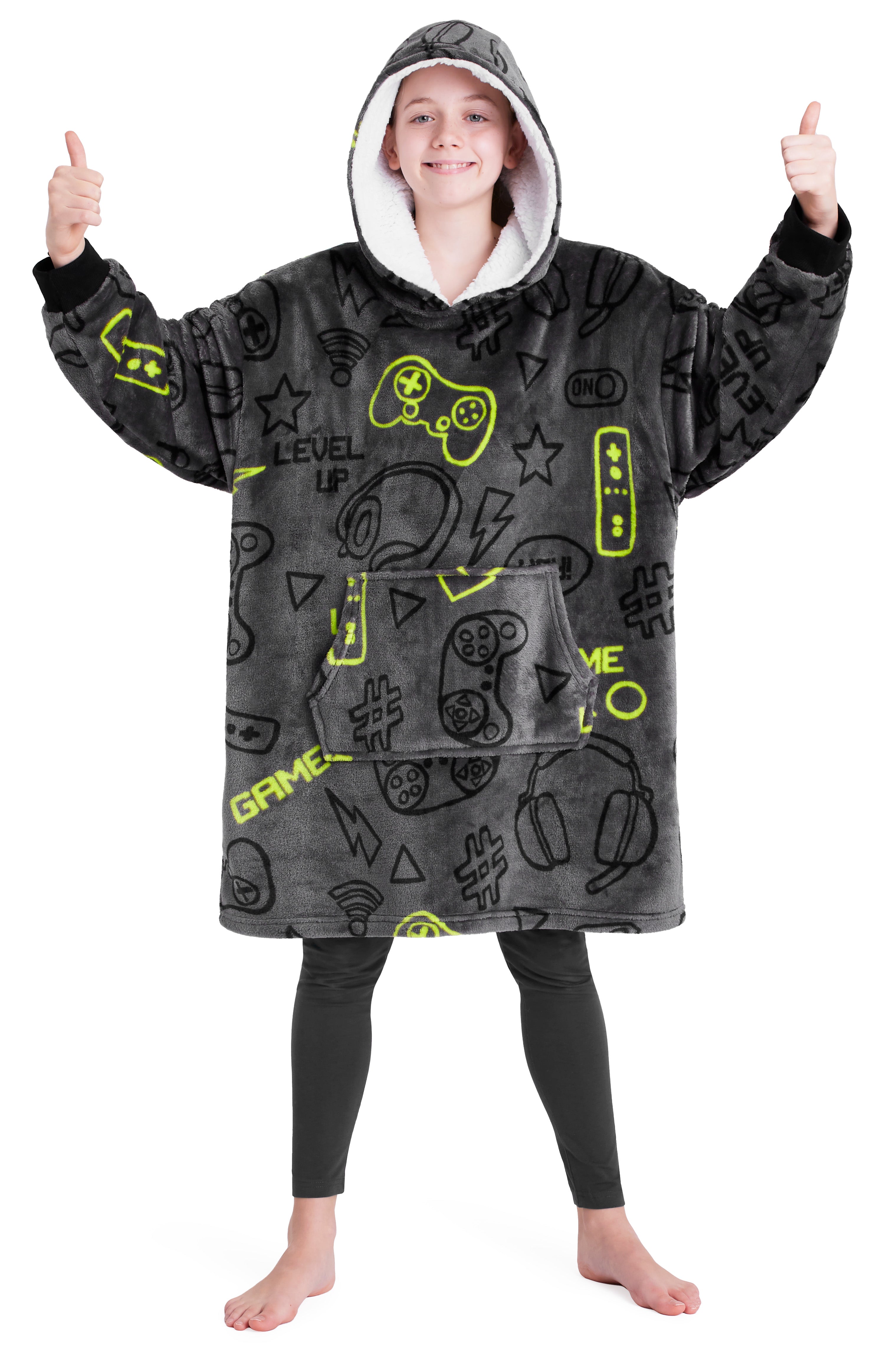 citycomfort-sweat-plaid-gar-on-gamer-polaire-oversize image 1