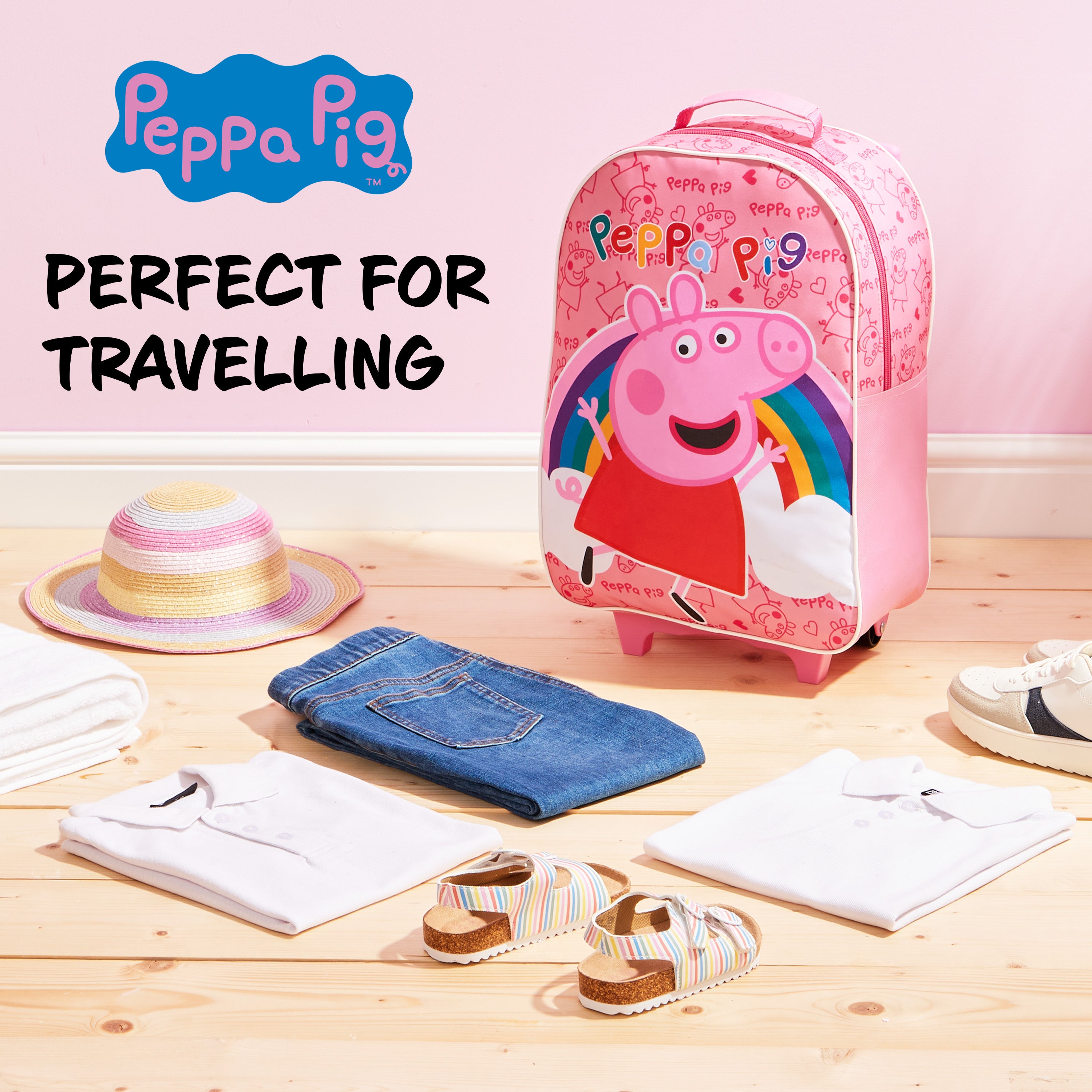 peppa-pig-valise-enfant-roulettes-fille-47cm image 2