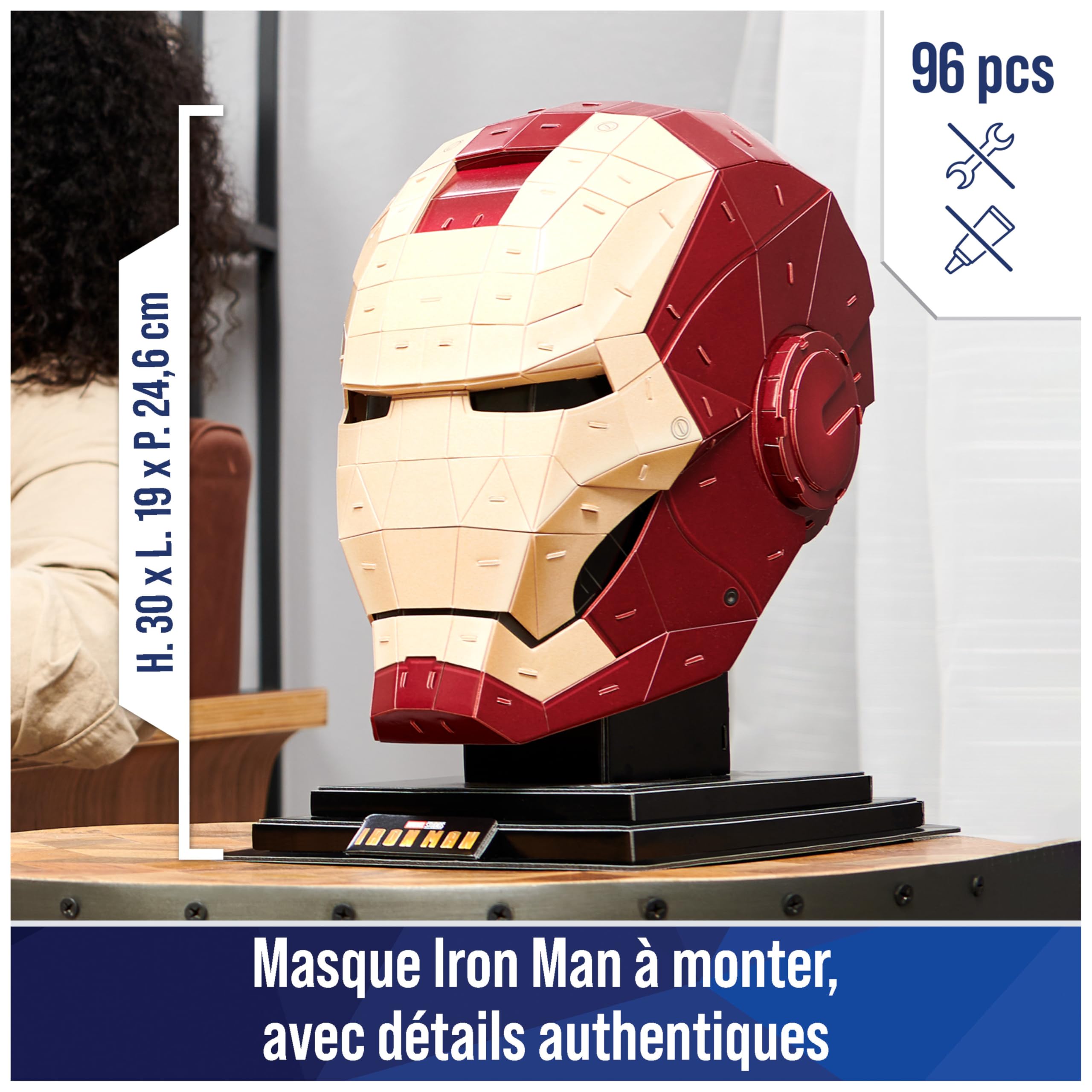 4d-build-marvel-casque-iron-man-puzzle-3d-96-pcs-30-cm image 2