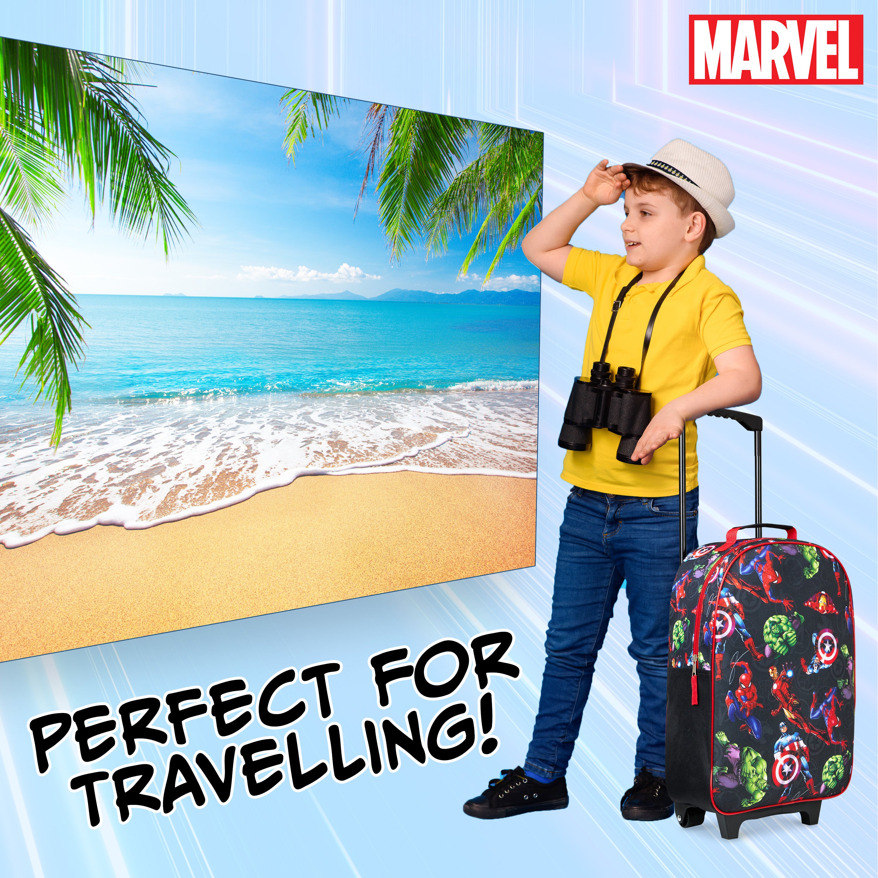 marvel-avengers-valise-enfant-cabine-roulettes-pliable image 3