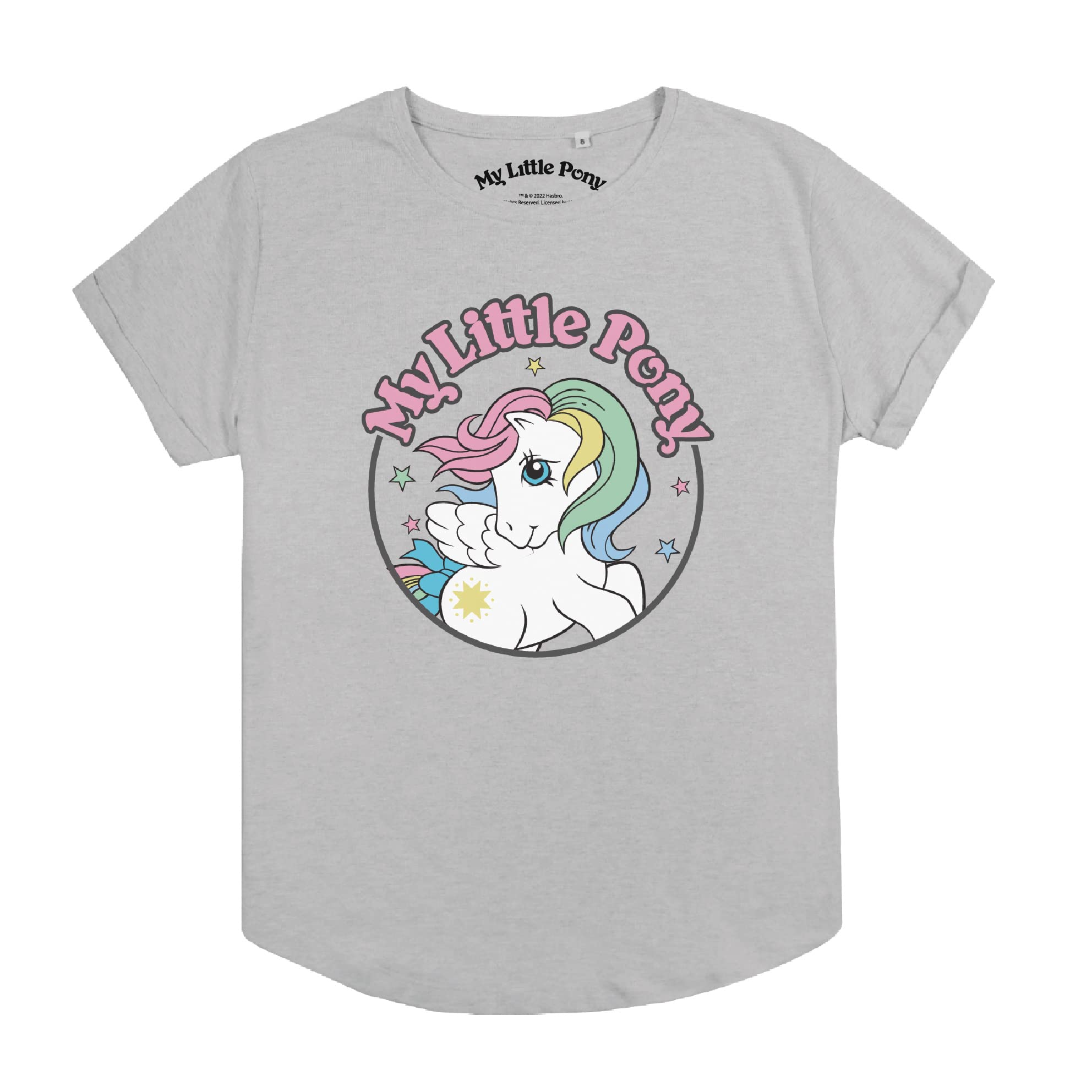 my-little-pony-t-shirt-classic-badge-femme-gris-chin-cotton-soul image 5