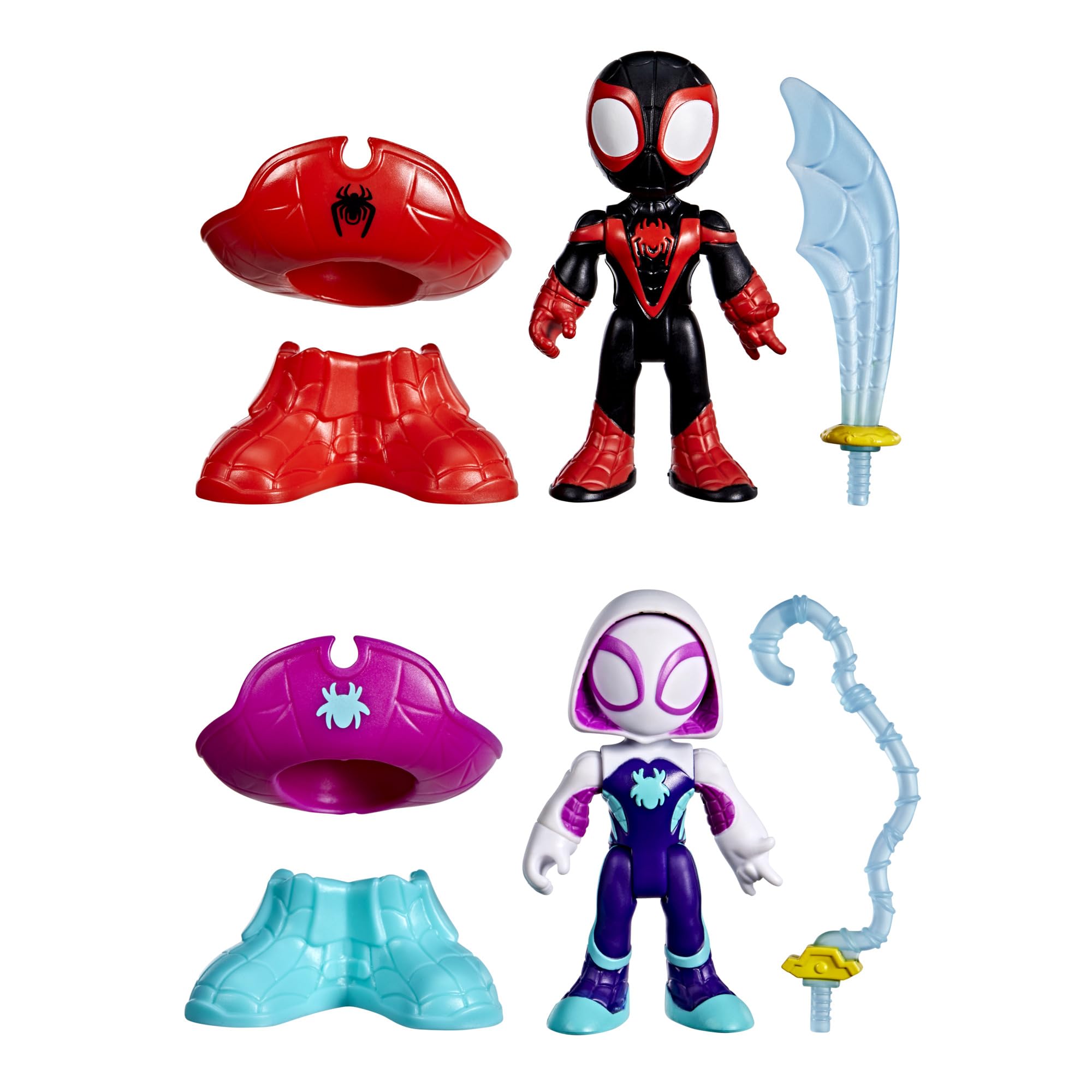 marvel-spidey-pirate-pack-figurines-7-5-cm-miles-morales-ghost-spider image 1