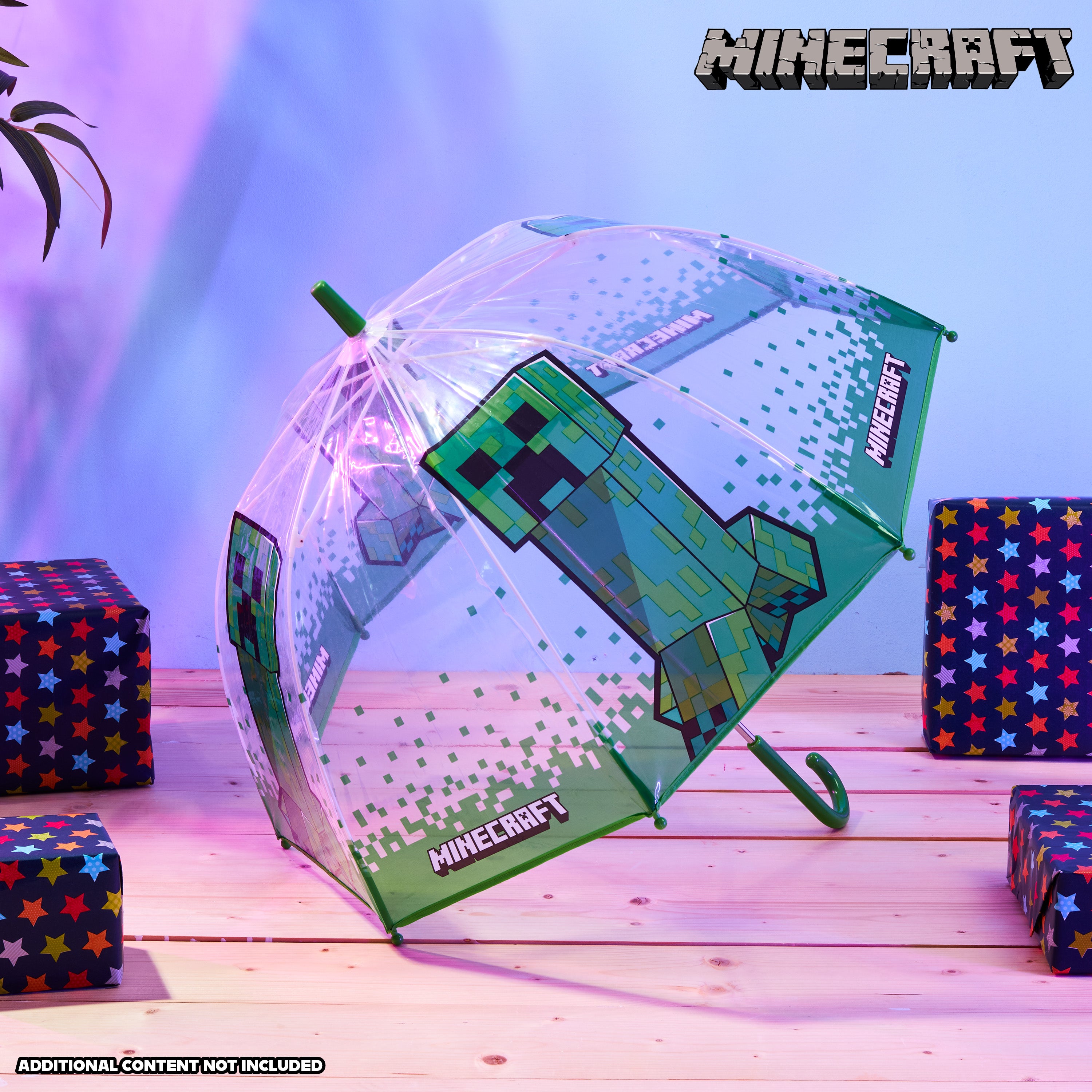 minecraft-parapluie-enfant-cloche-transparent-poign-e-j image 2