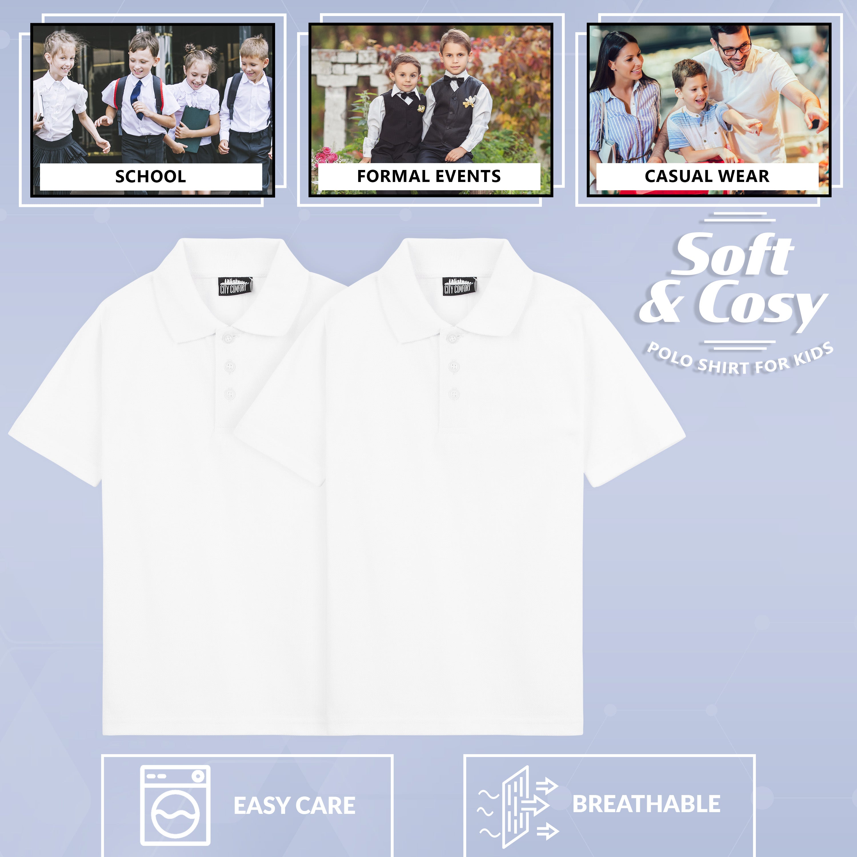 get-trend-citycomfort-polo-blanc-gar-on-3-4-ans-lot-2 image 5