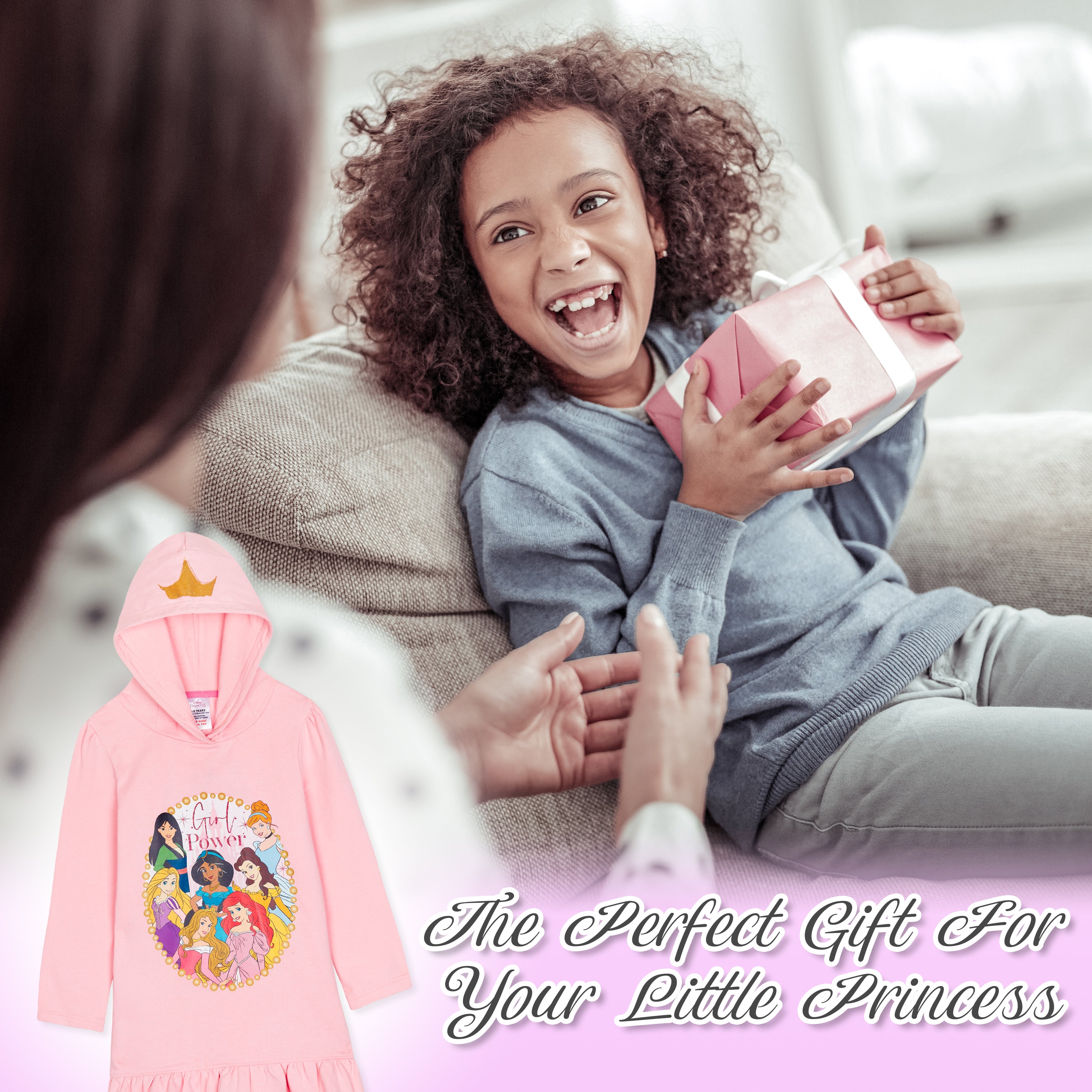 disney-princess-sweat-capuche-fille-coton-hoodie-robe image 3