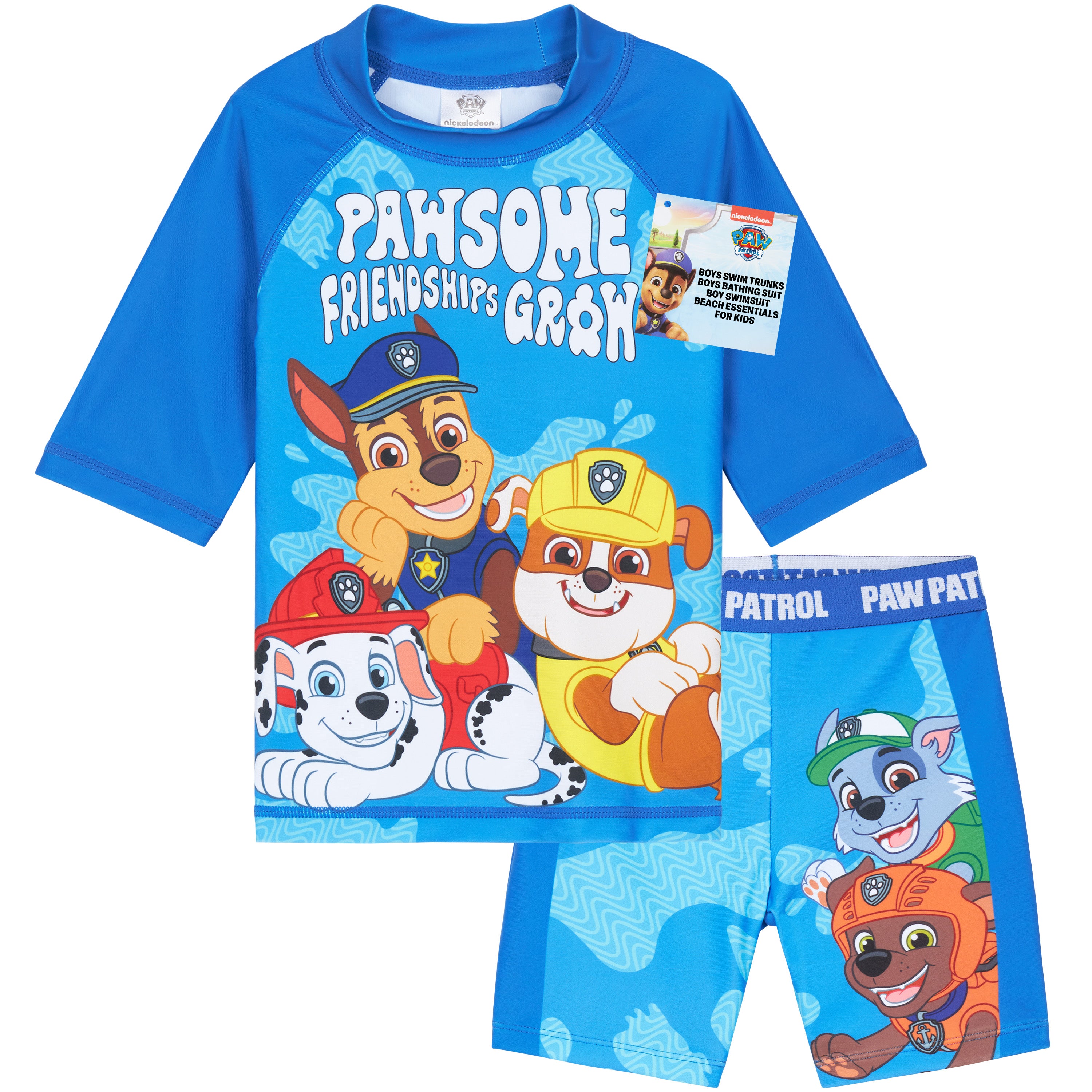 paw-patrol-maillot-bain-gar-on-2-pi-ces-chase-marshall image 1
