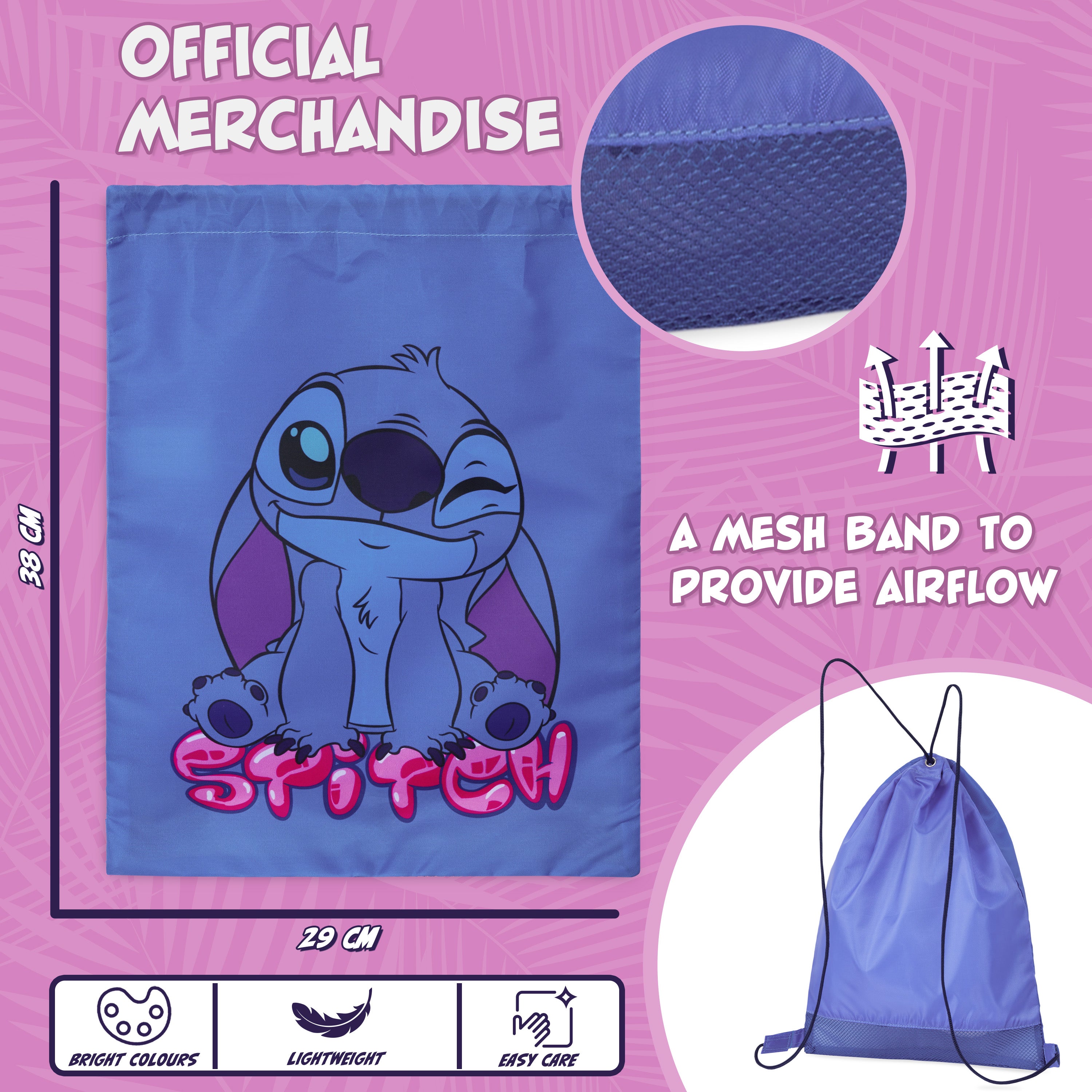 disney-stitch-sac-piscine-enfant-cordon-29-x-38-cm image 6