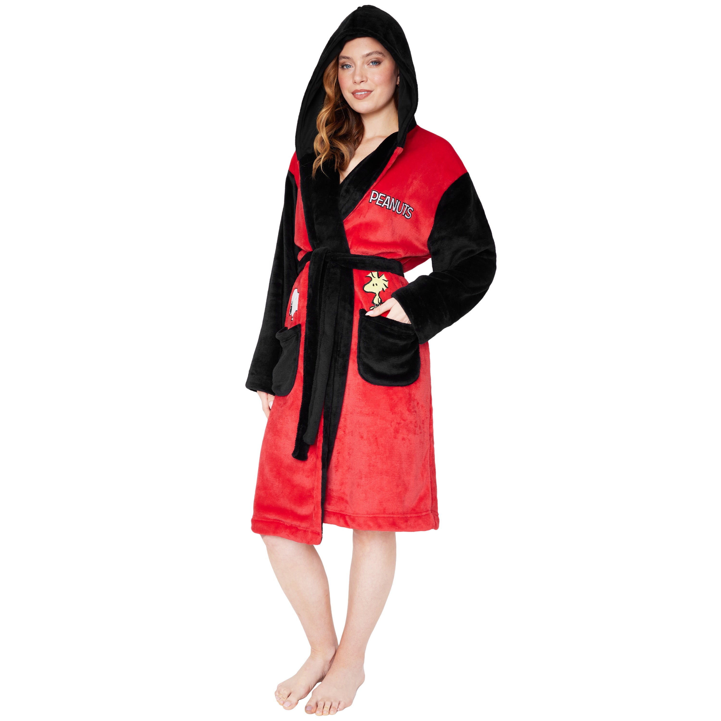 get-trend-snoopy-peignoir-polaire-femme-capuche-m image 1
