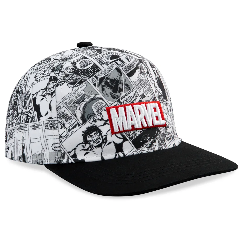 marvel-casquette-gar-on-baseball-noir-blanc-r-glable image 1
