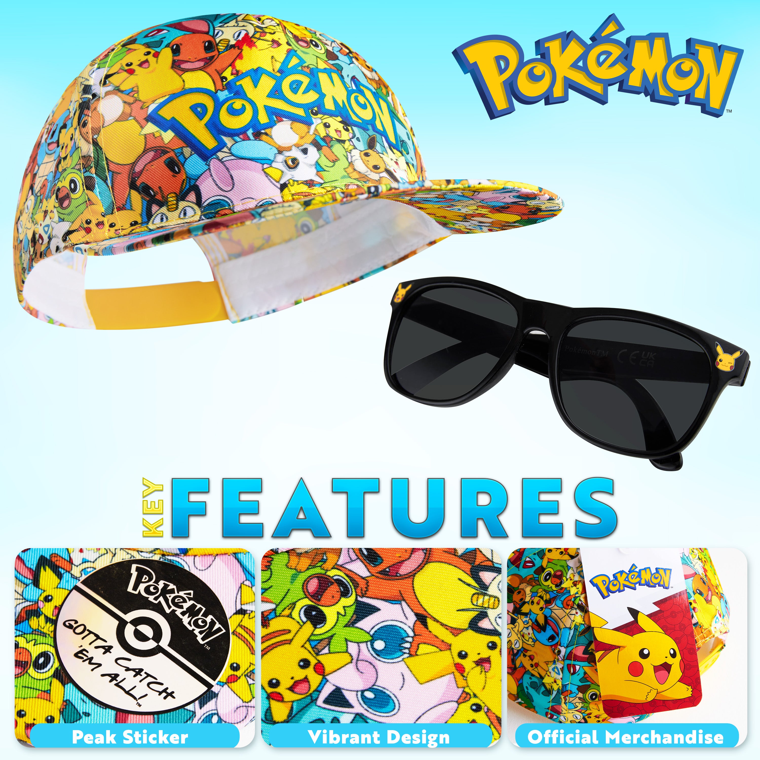 get-trend-boys-pok-mon-casquette-lunettes-enfant-pikachu-r-glable image 3