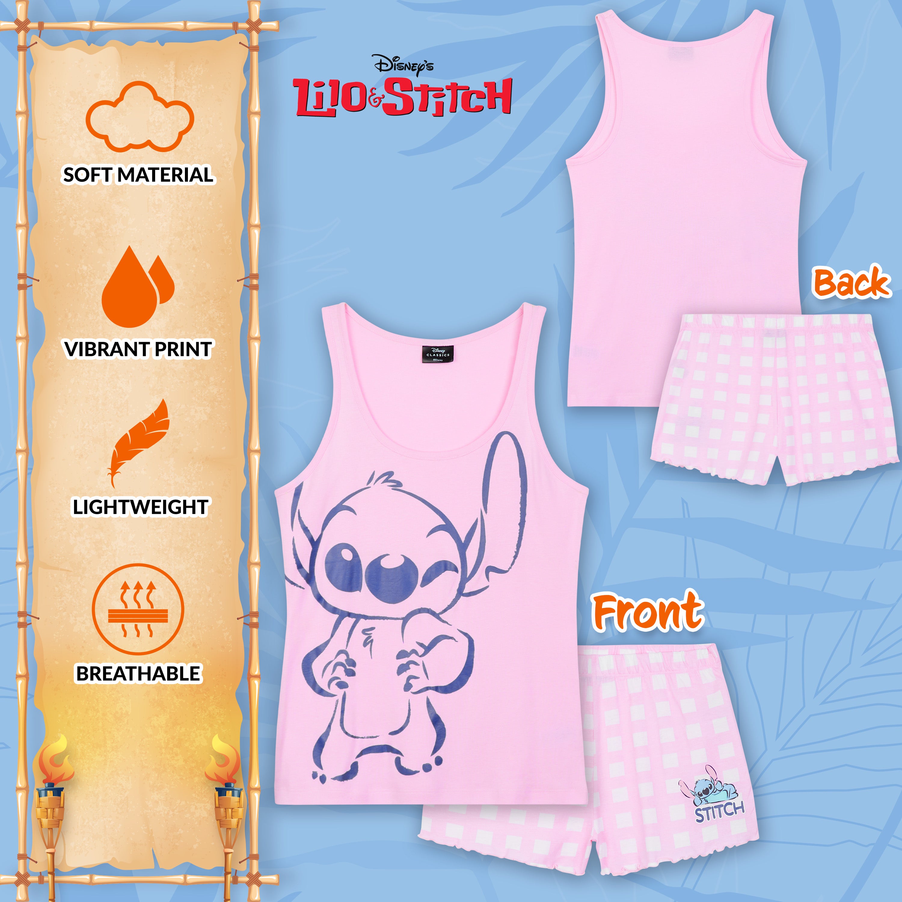 get-trend-stitch-pyjama-short-femme-2-pi-ces-coton image 3