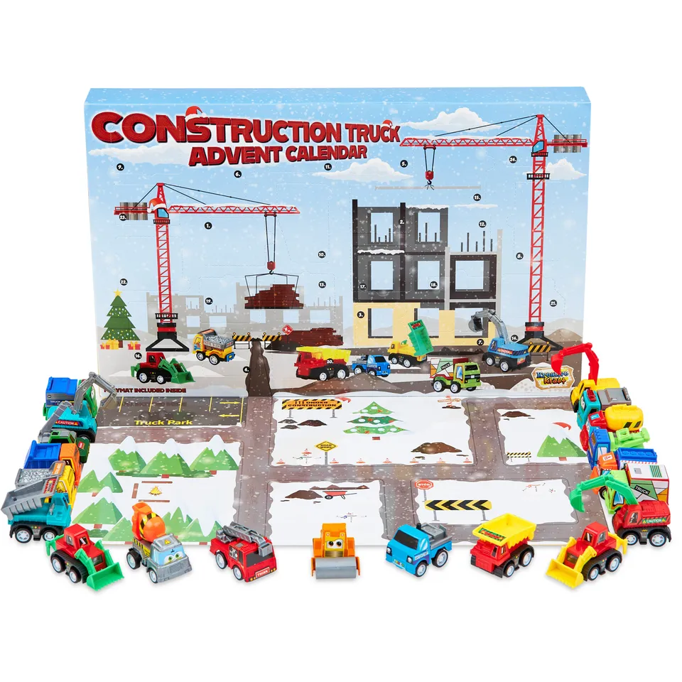 kreativekraft-calendrier-de-l-avent-camions-chantier-24-miniatures image 1