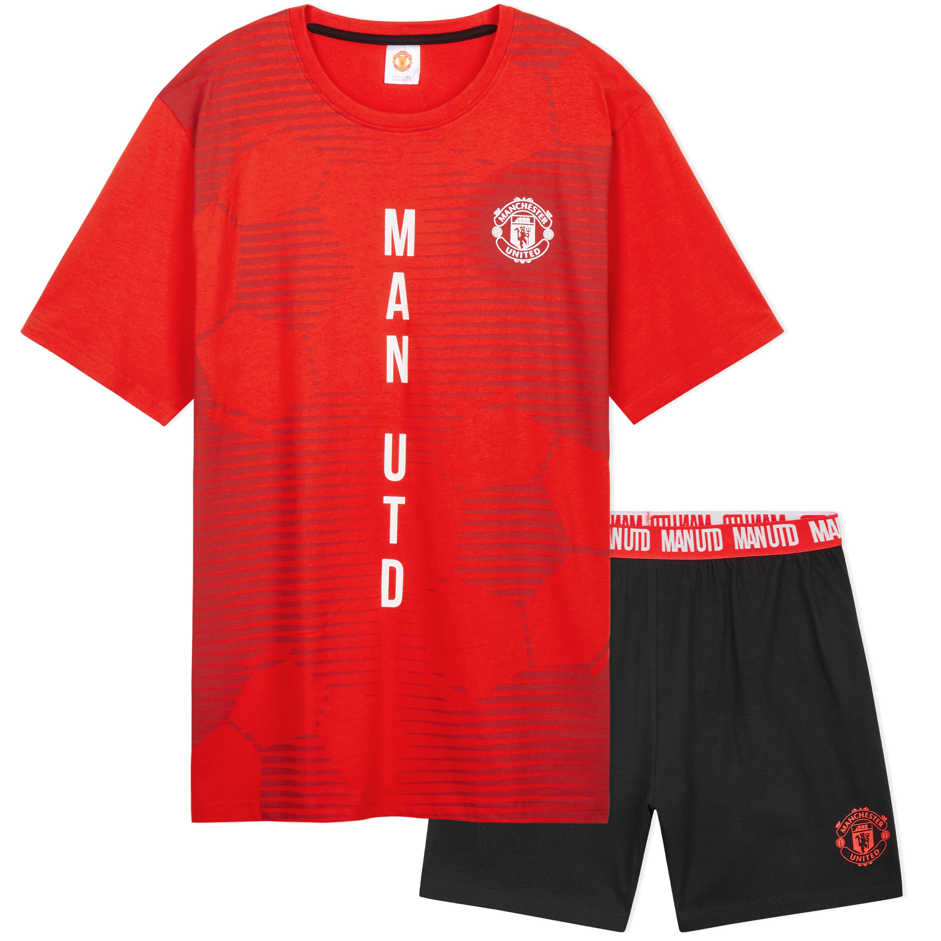 manchester-united-pyjama-court-homme-taille-l-coton image 1