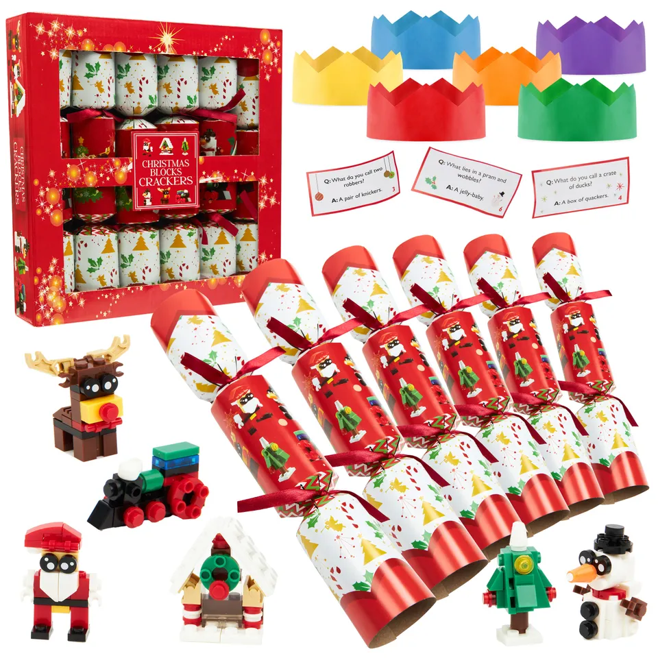 kreativekraft-christmas-crackers-p-tards-de-no-l-lot-de-6-block-toys image 1