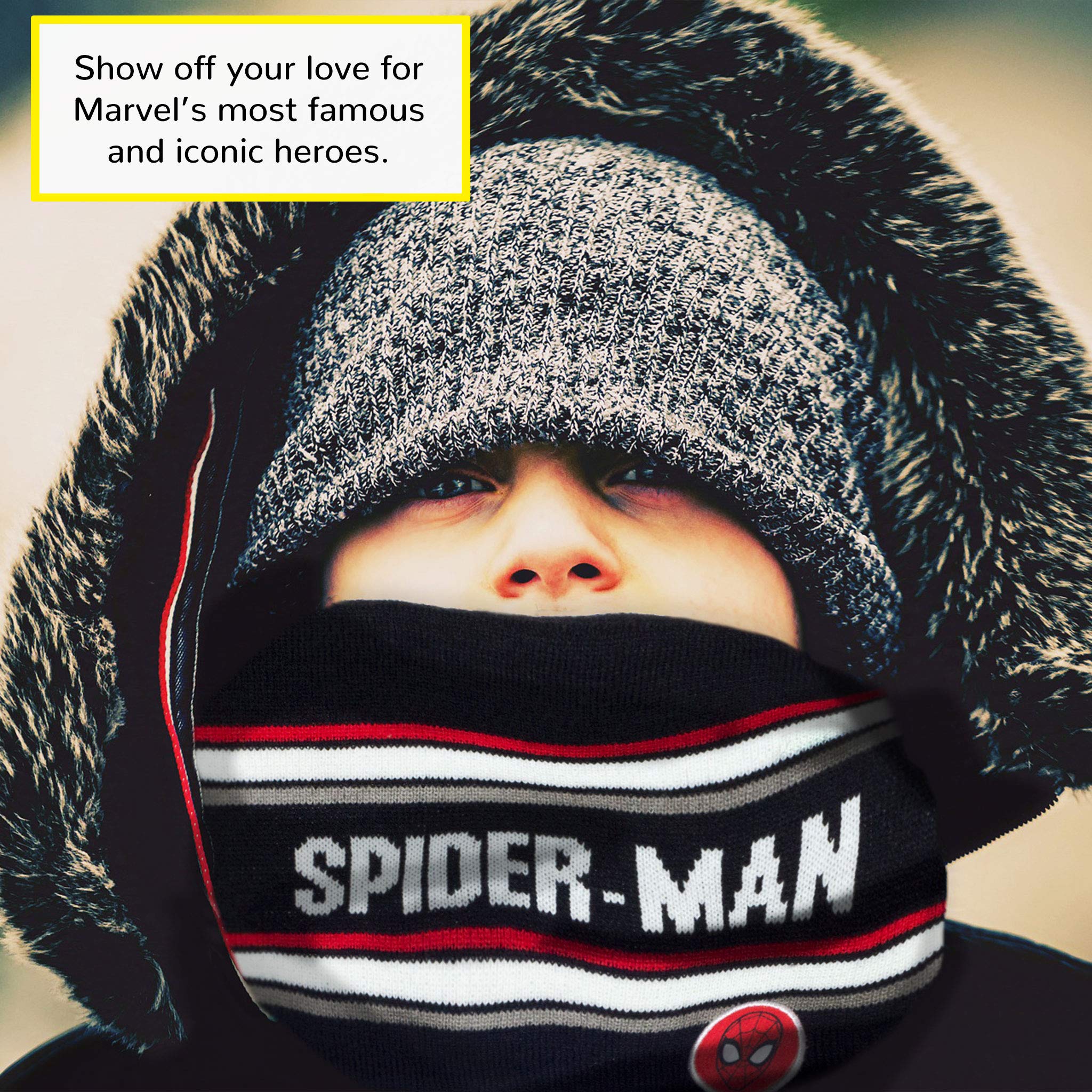marvel-spider-man-snood-tour-de-cou-noir-fille image 3