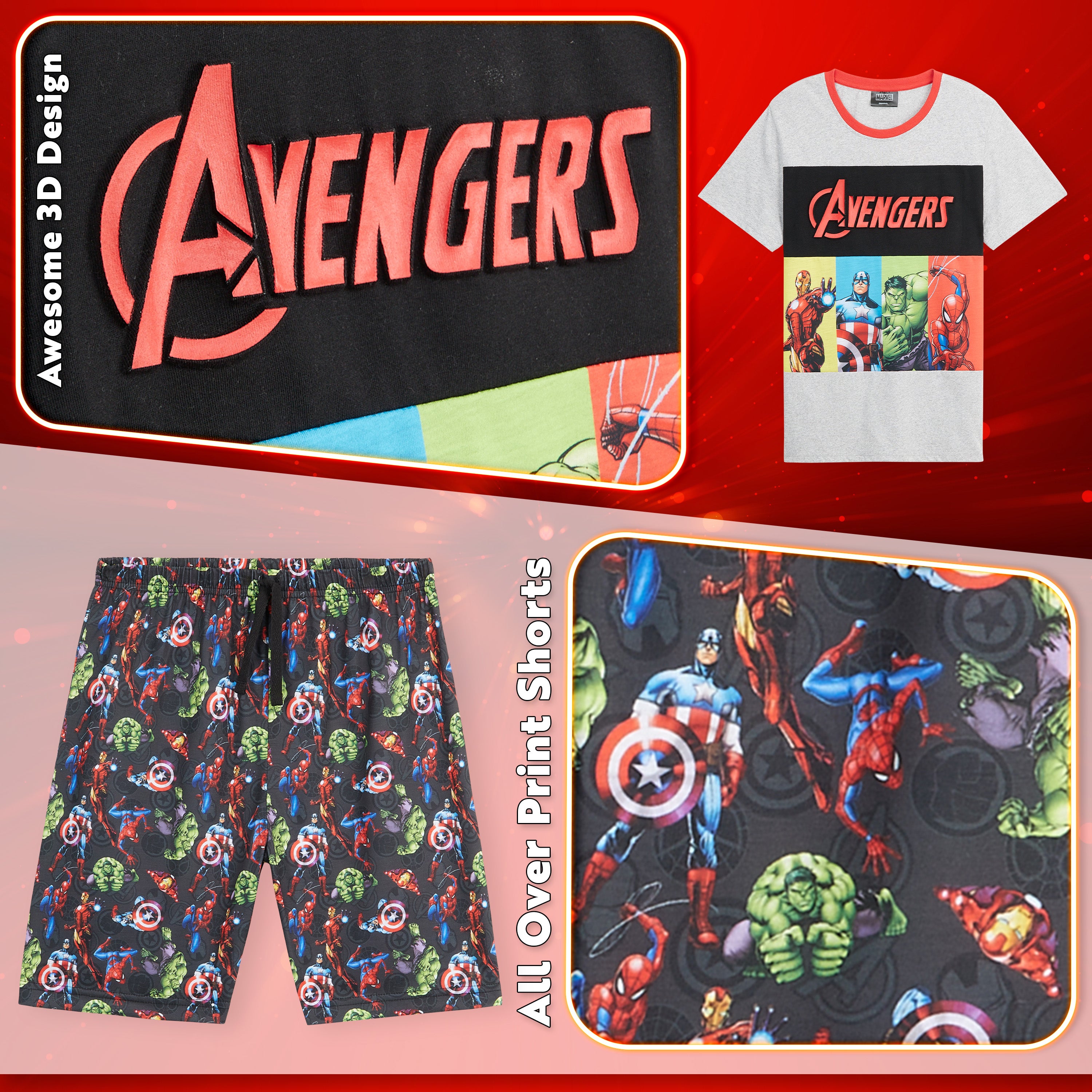 marvel-boys-pyjama-gar-on-spiderman-t-shirt-short image 5