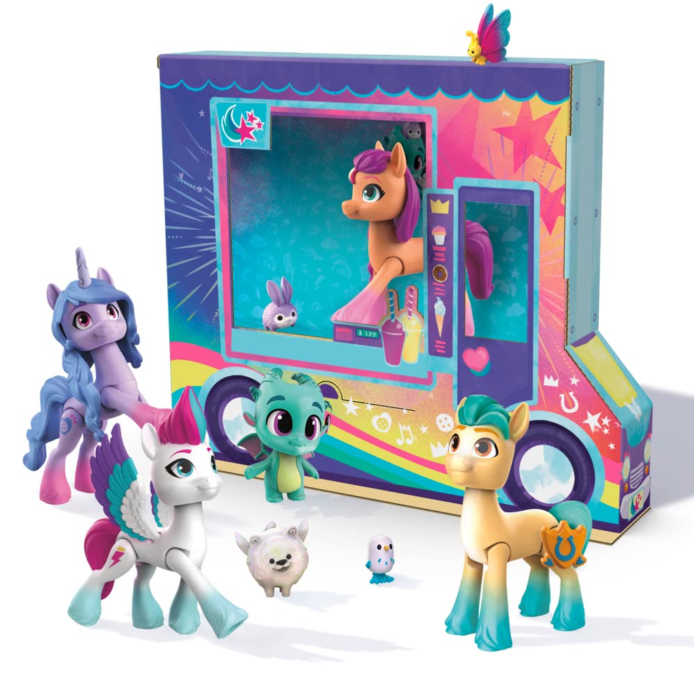 my-little-pony-cr-e-ton-style-baie-port-poney-4-poneys-50-accessoires image 4