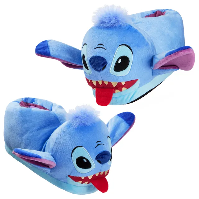 disney-stitch-chaussons-enfant-3d-peluche-bleue-antidescapant image 1