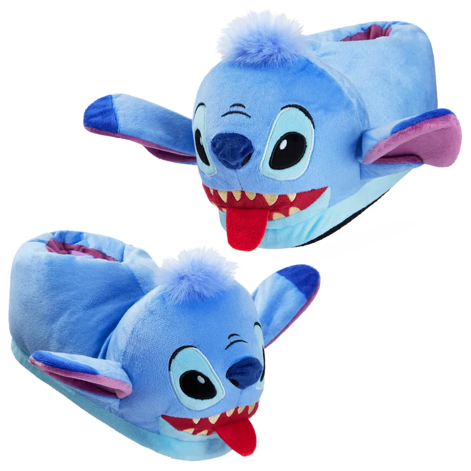disney-stitch-chaussons-enfant-3d-peluche-bleue-antidescapant image 1