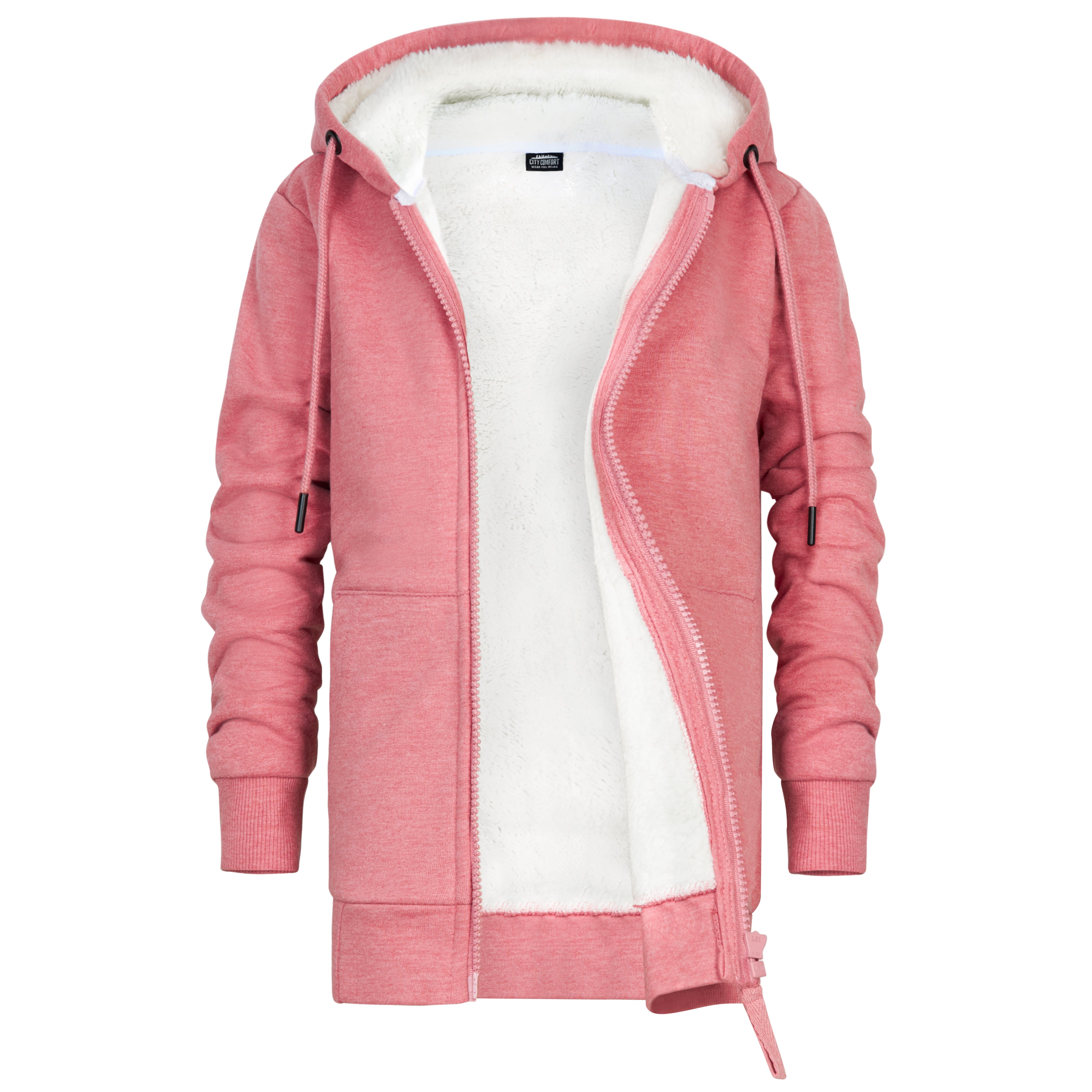 citycomfort-sweat-capuche-zipp-enfant-polaire-rose-9-10-ans image 2