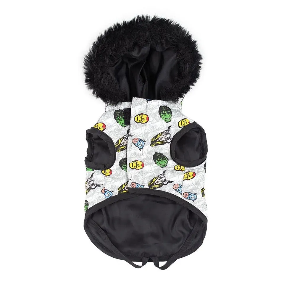 marvel-avengers-manteau-chien-hiver-gris-capuche image 1