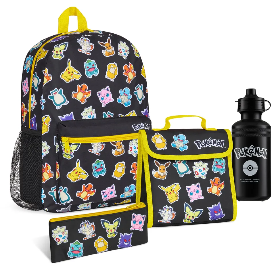 pok-mon-set-4-pi-ces-sac-dos-cole-gourde-500ml image 1