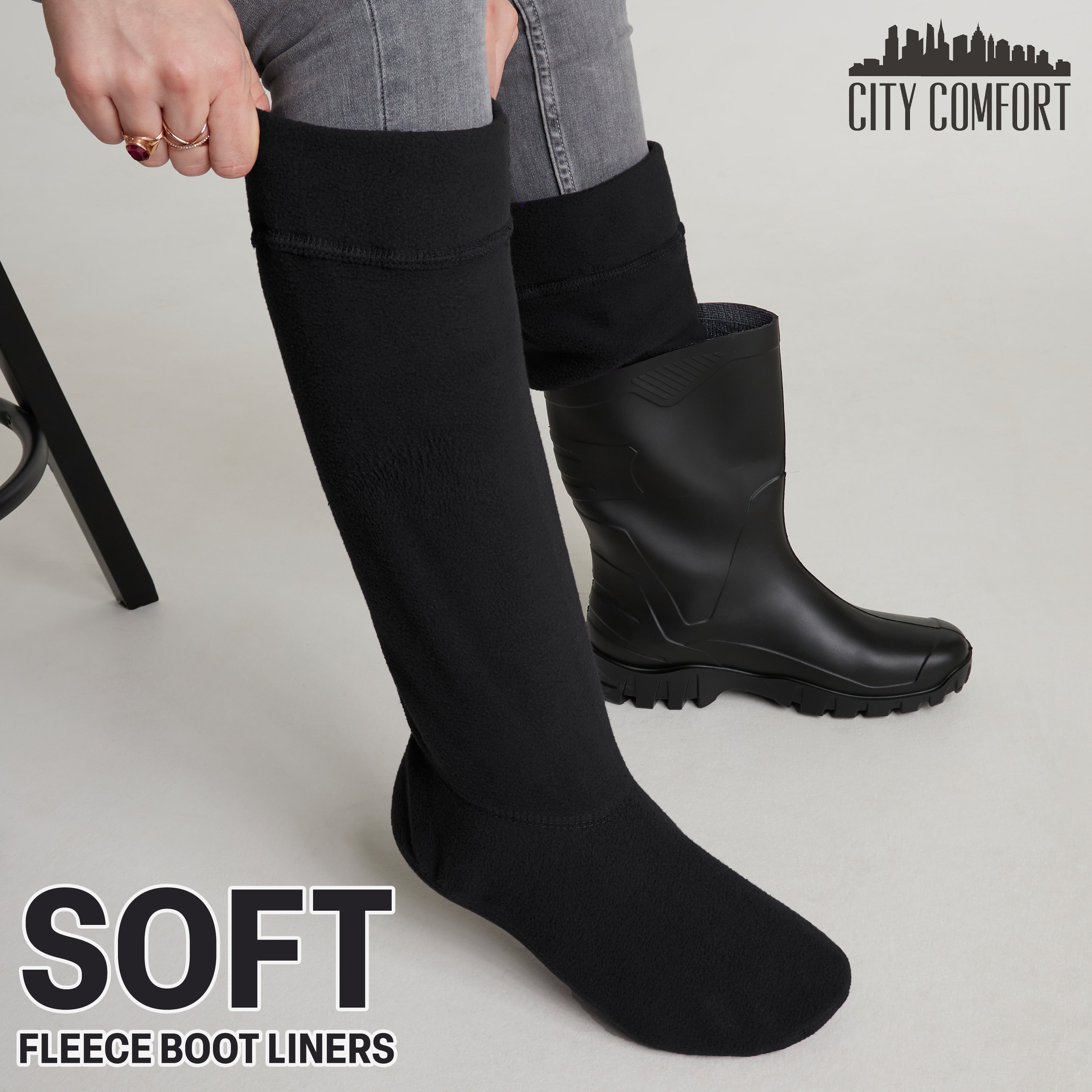 get-trend-chaussettes-bottes-femme-polaire-noires-5-6 image 8