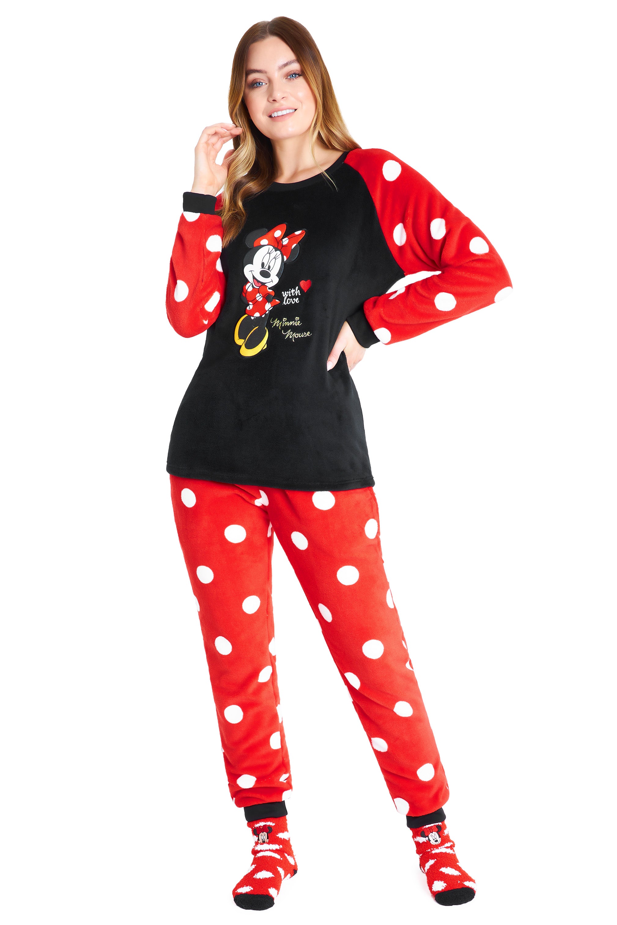 disney-pyjama-polaire-stitch-femme-ensemble-chaussettes-taille-s image 1