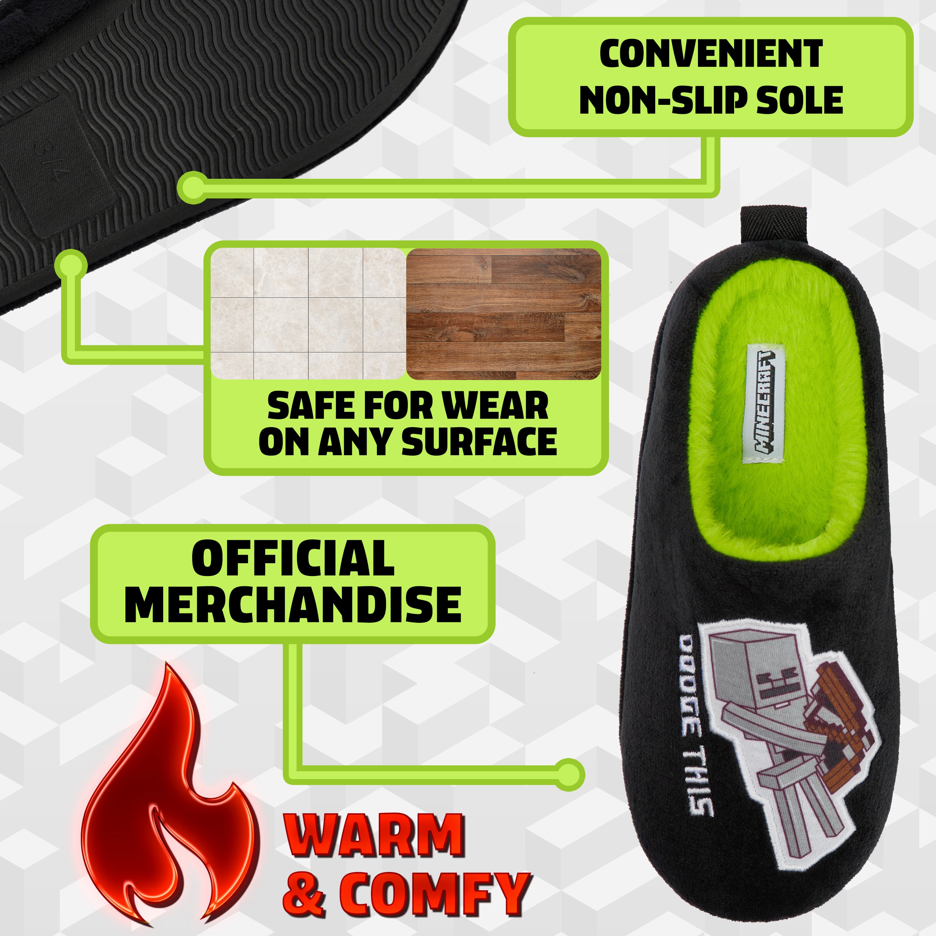 minecraft-chaussons-gar-on-creeper-chaud-antid-rapant image 4