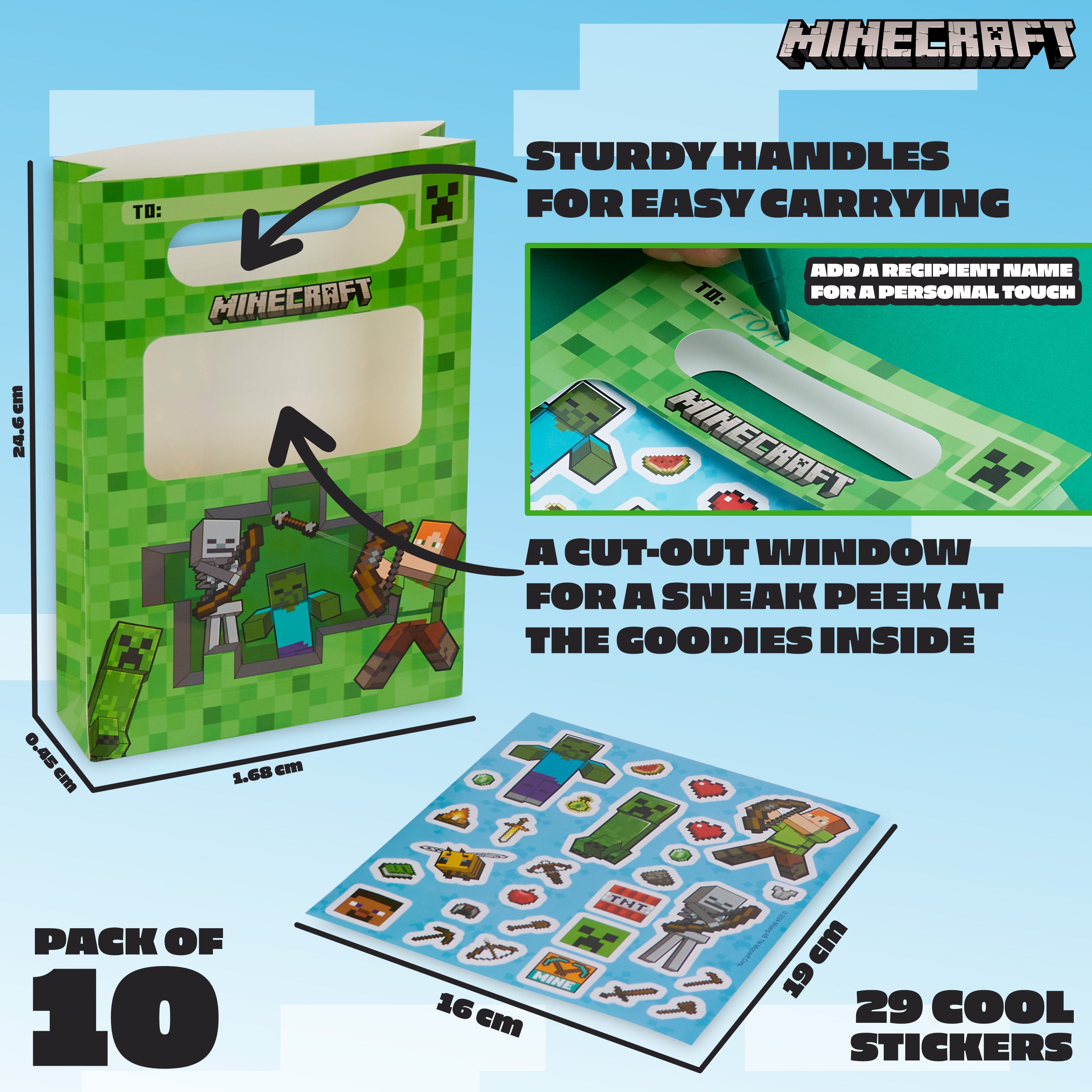 minecraft-sachets-de-f-te-10-pi-ces-avec-stickers image 6